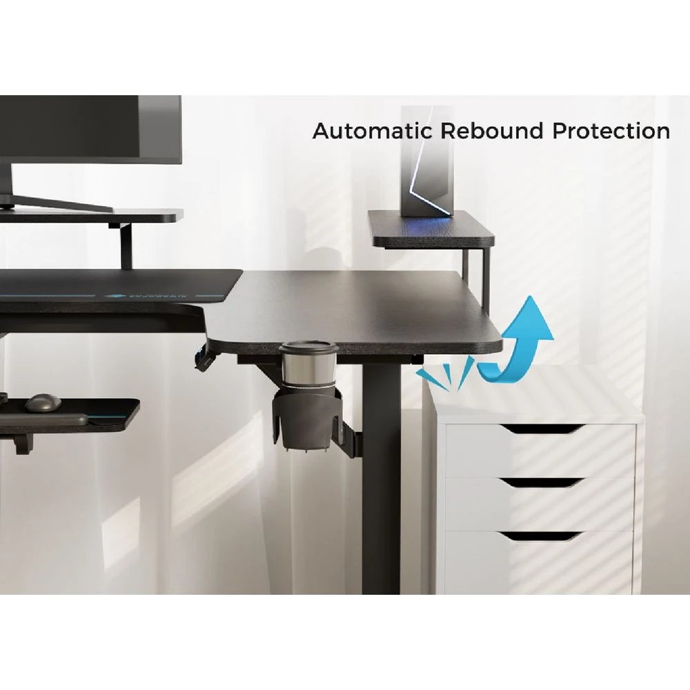 7 Eureka U-Shaped Sit Stand Desk Black Desks, Tables and Workstations, 7 of 10