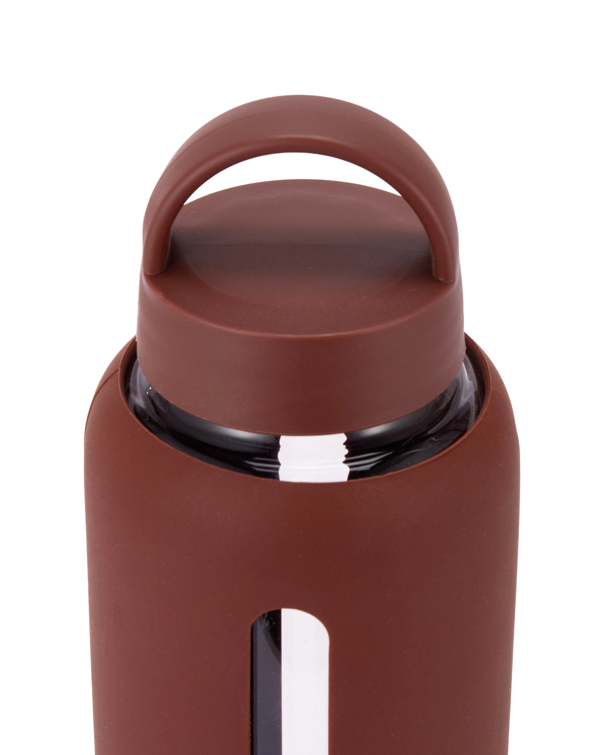 2 1L Glass Drink Bottle with Silicone Wrap - Chocolate, 2 of 4