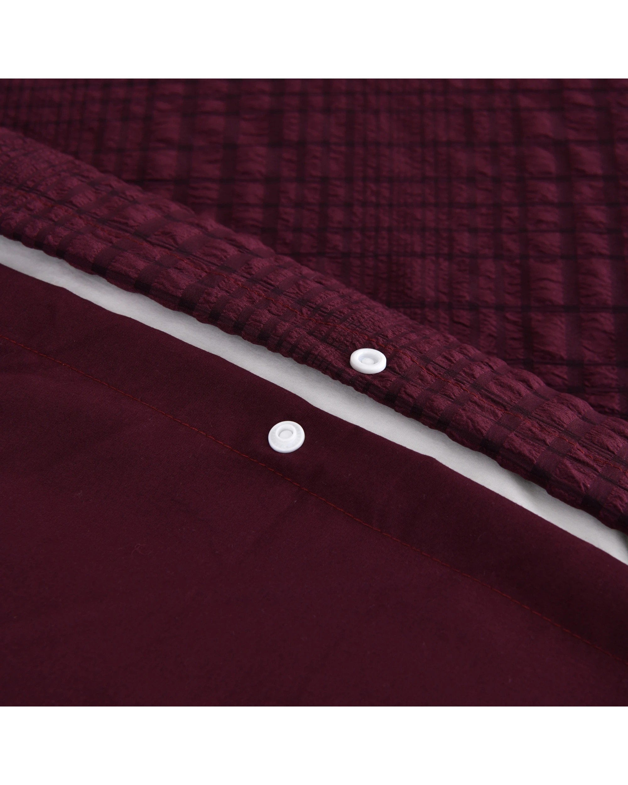 6 Dreamaker Ellis Seersucker Quilt Cover Set - King Single Bed - Cherry, 6 of 7