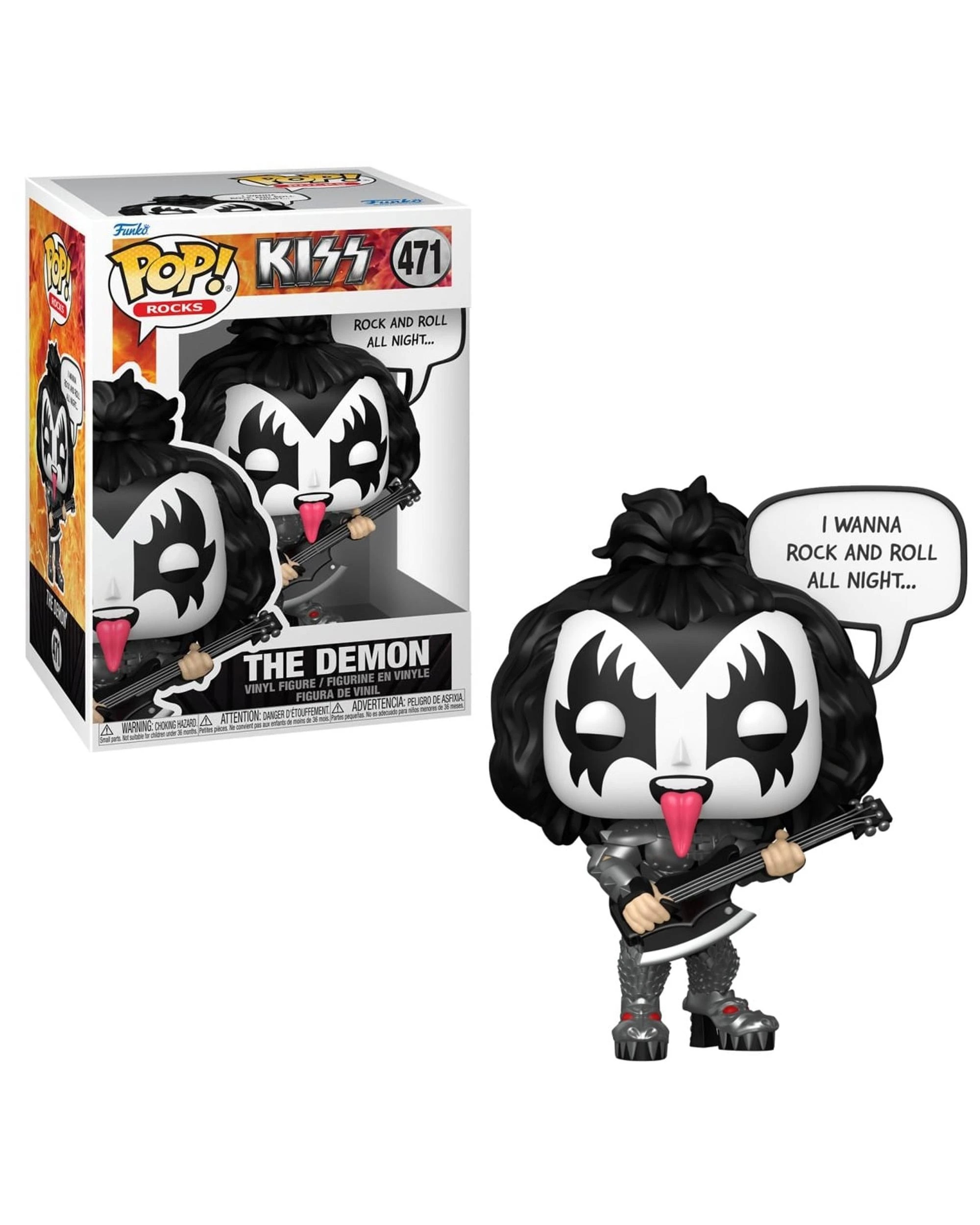 1 KISS The Demon Rock and Roll All Night Sayings Funko POP! Vinyl, 1 of 3
