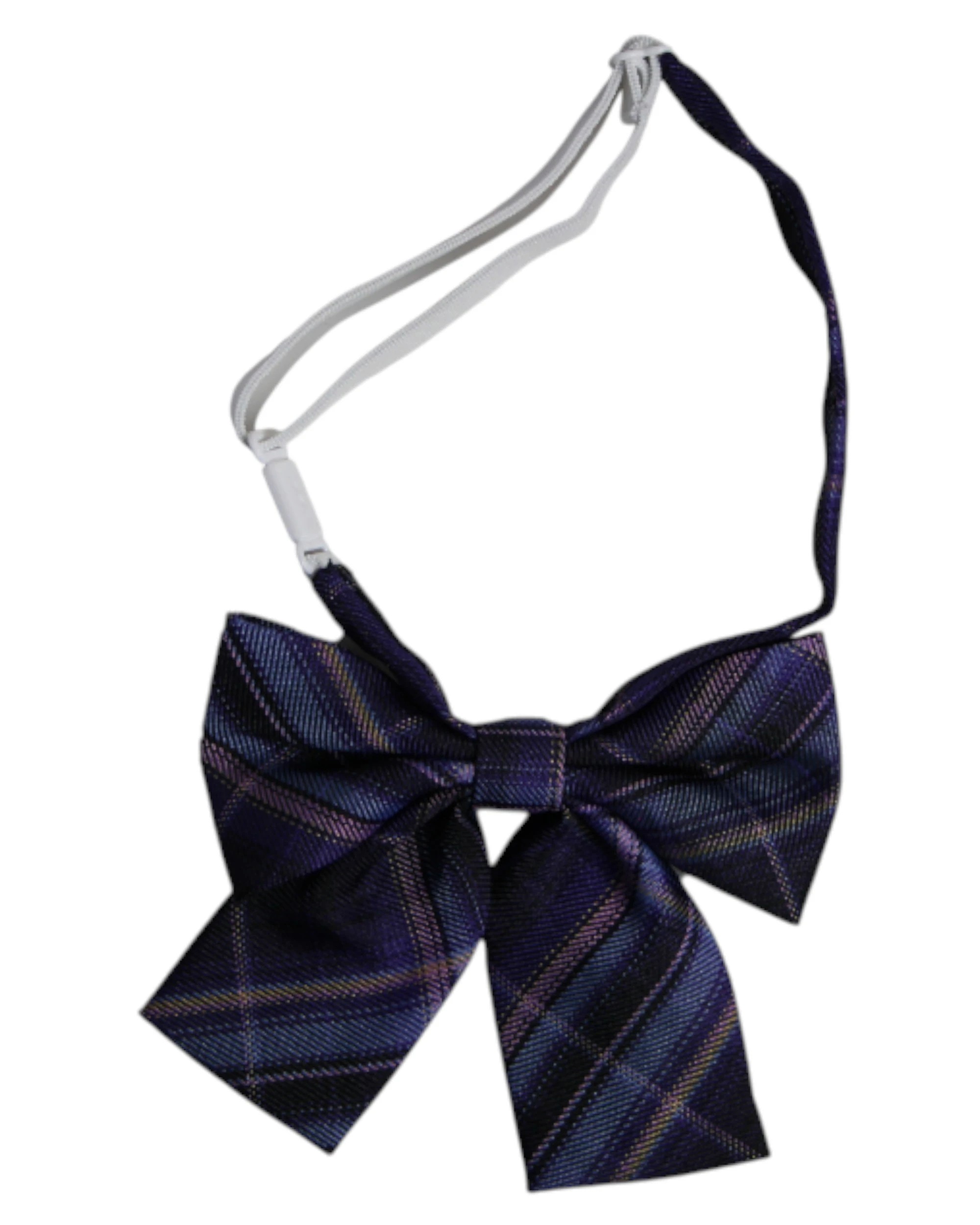 3 Zasel Womens Dark Purple & Black Tarten Patterned Shirt Collar Bow Tie - Multi, 3 of 3