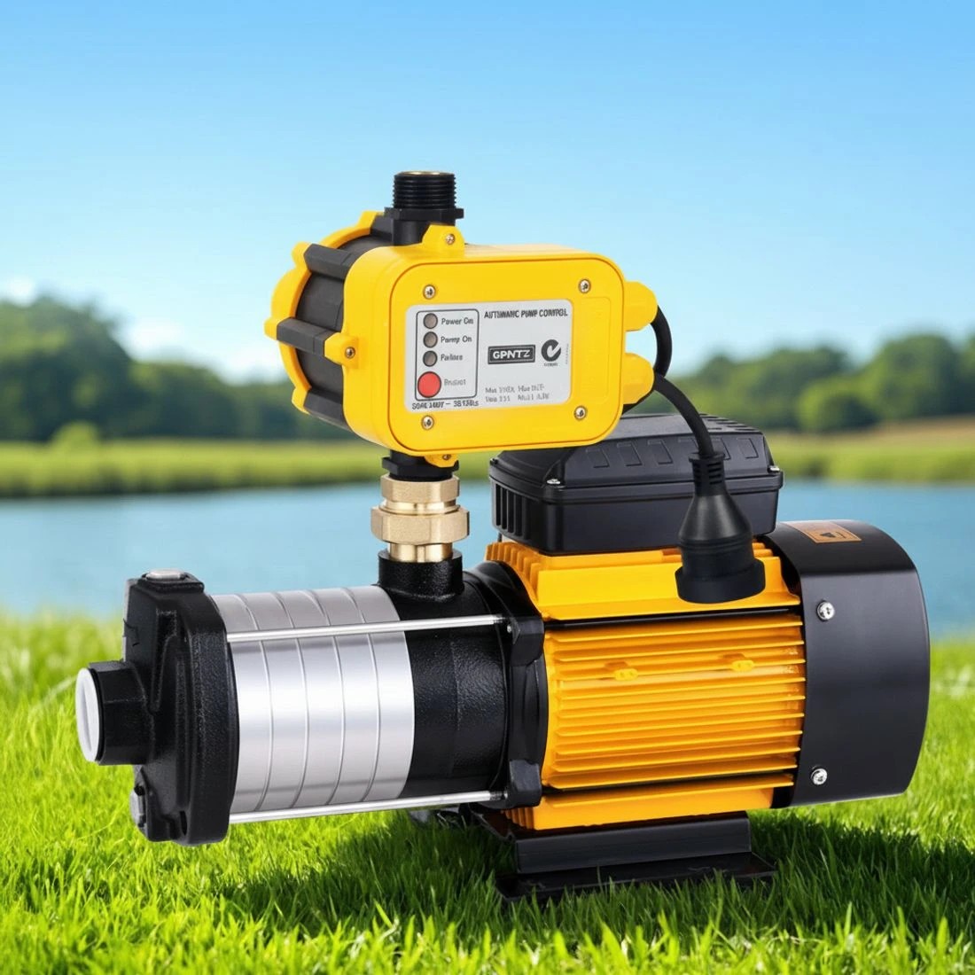 2 Giantz Garden Water Pump High Pressure 2500W Max 6-Stage Tank Irrigation Transfer Booster - Yellow, 2 of 2