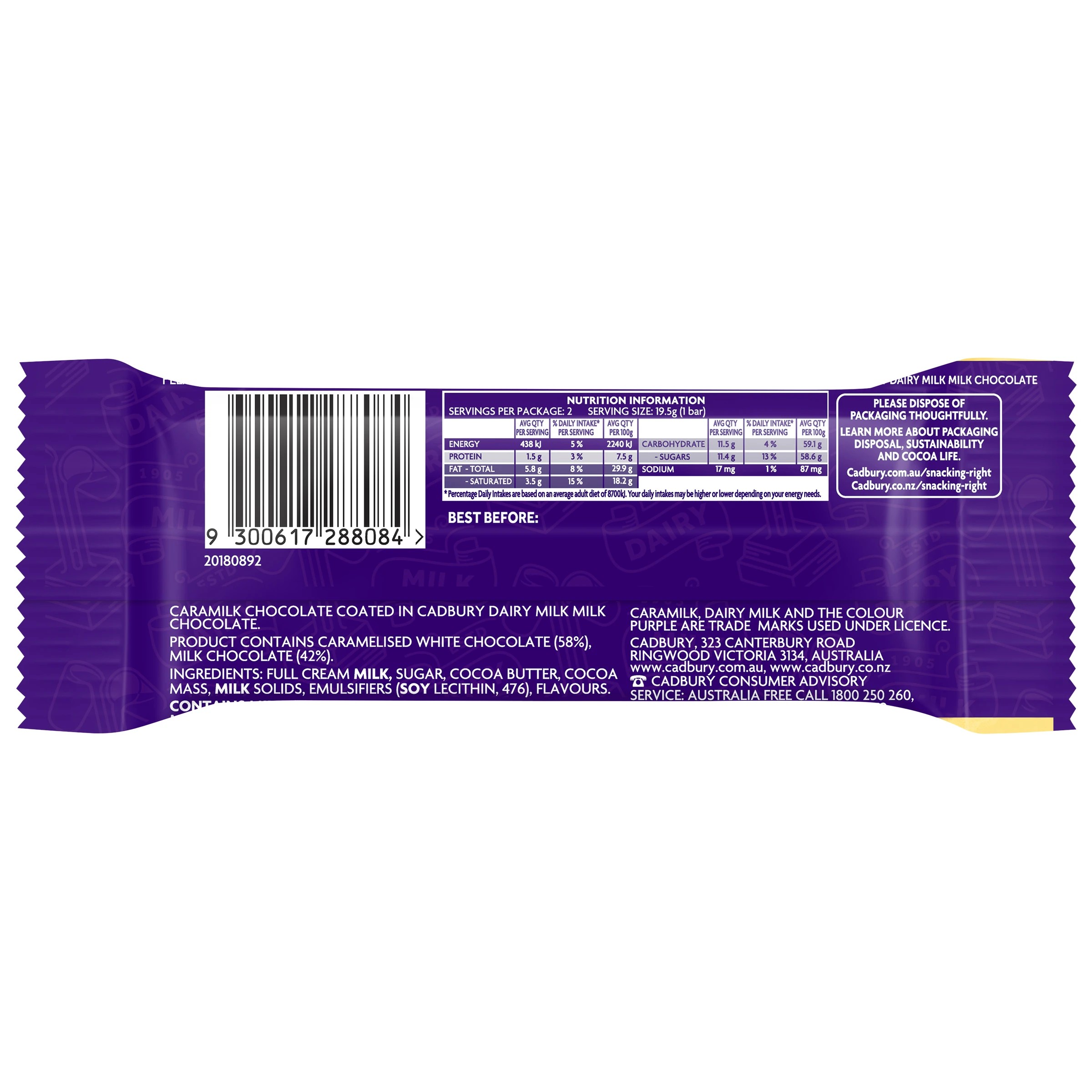2 Cadbury Twirl Caramilk Chocolate Bar 39g, 2 of 2