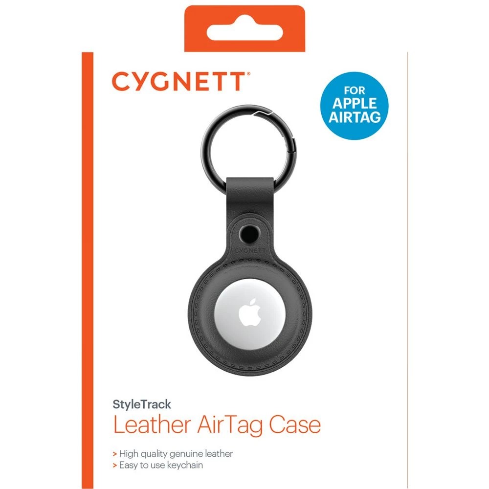 4 Cygnett StyleTrack Leather AirTag Case Black, 4 of 4