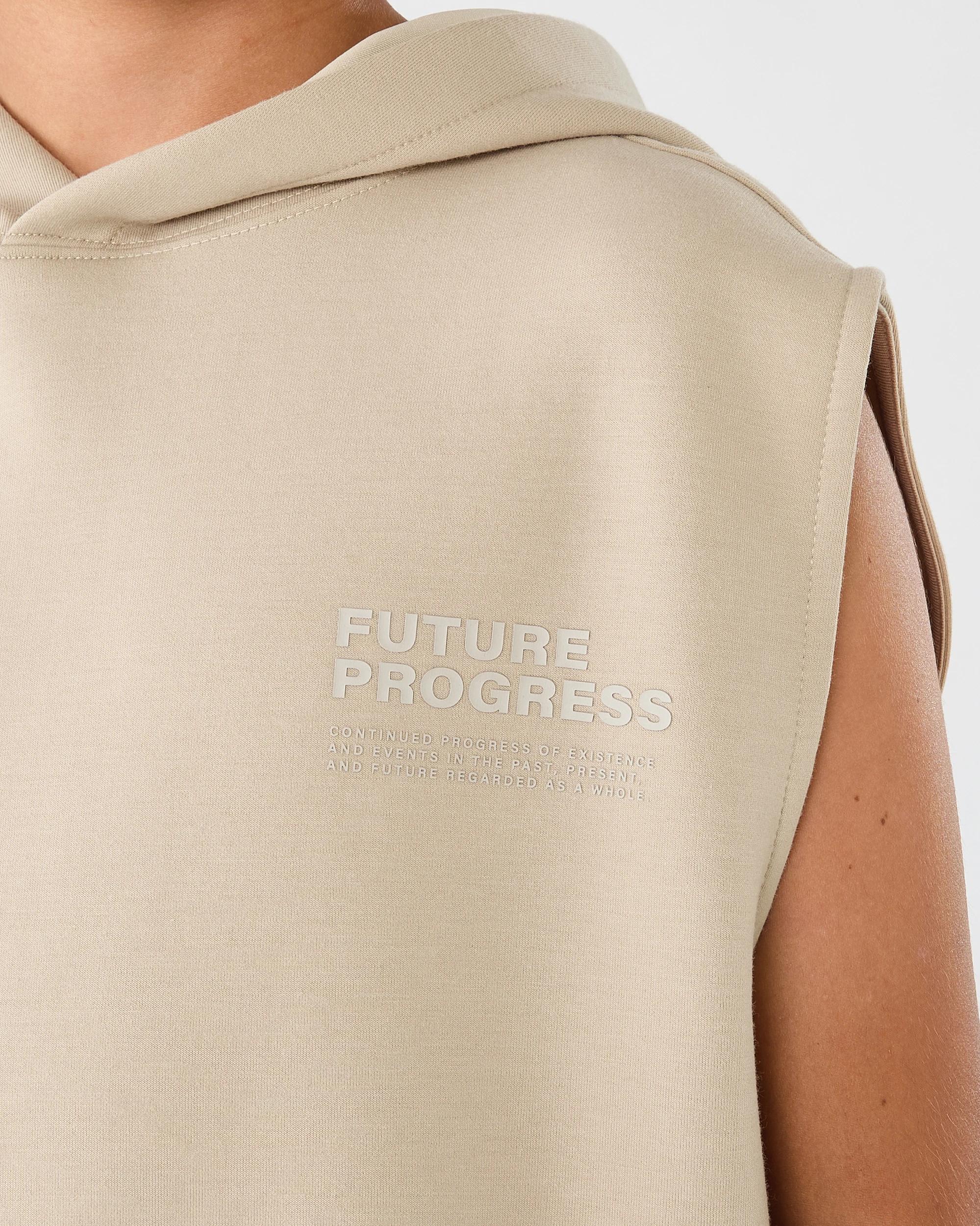 4 Active Kids Sleeveless Hoodie Brn Slogan, 4 of 7