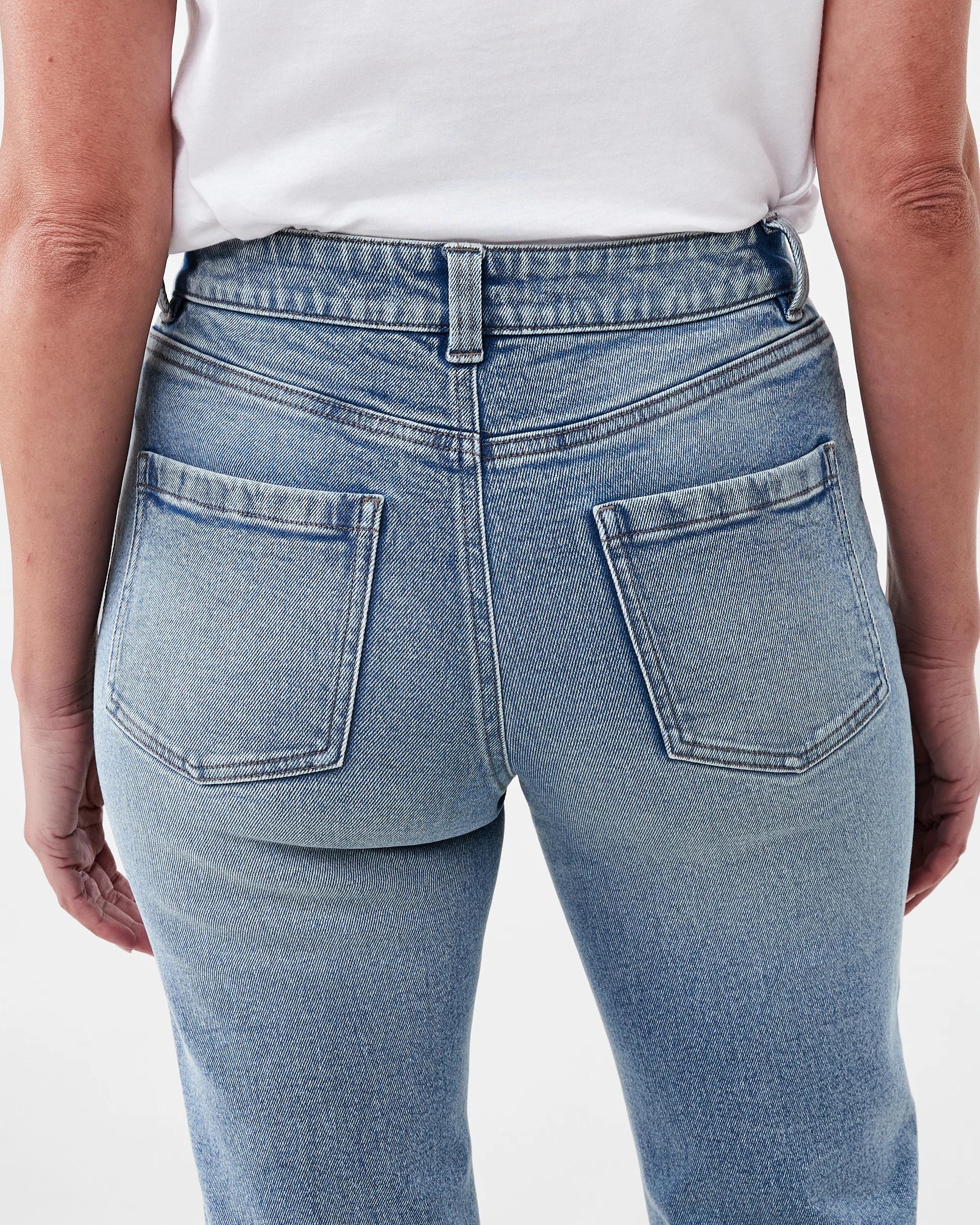 7 High Rise Straight Leg Jeans Light Wash, 7 of 8