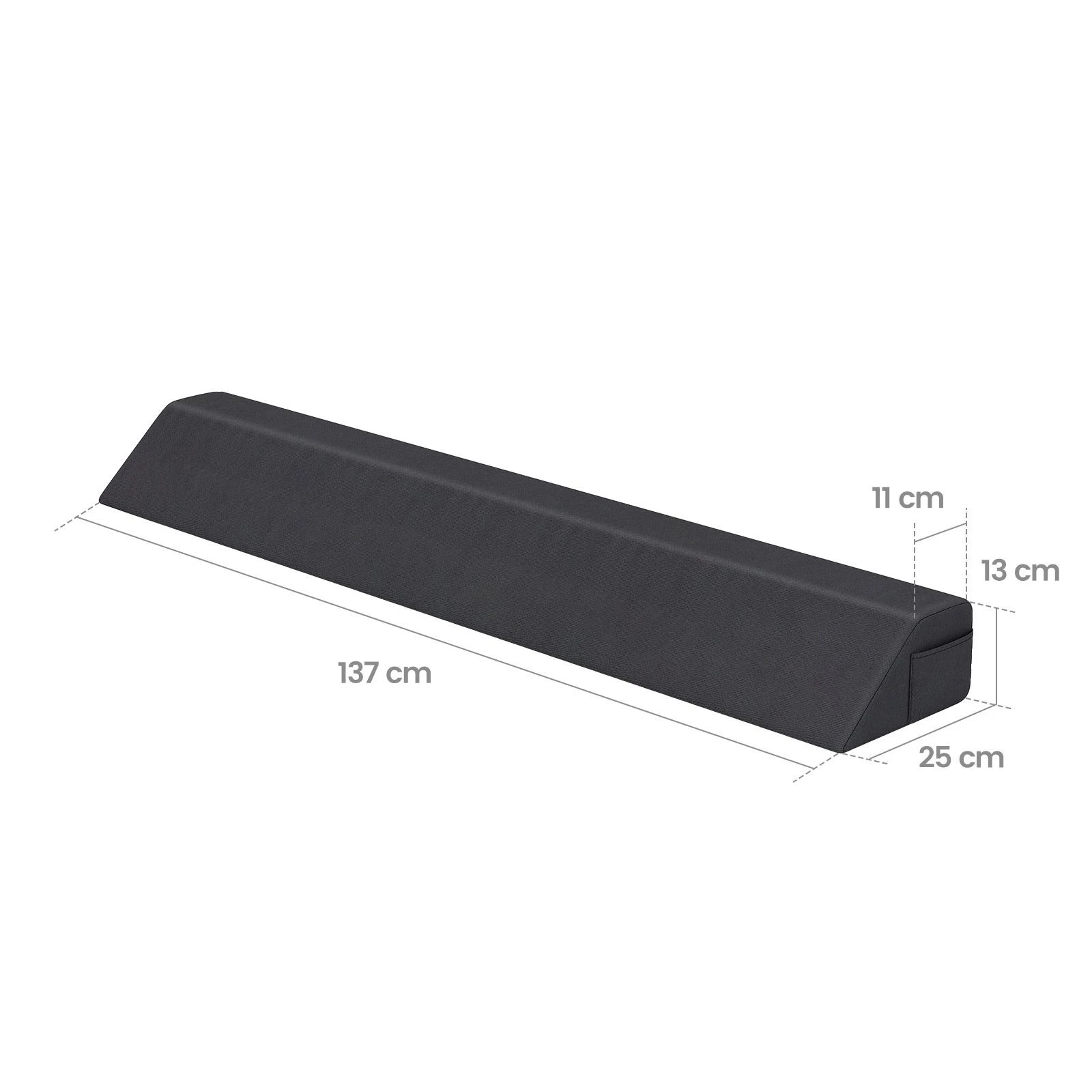 3 Costway Full Size Bed Wedge Pillow Headboard Pillow w/Storage Bag Mattress Gap Filler, 3 of 3