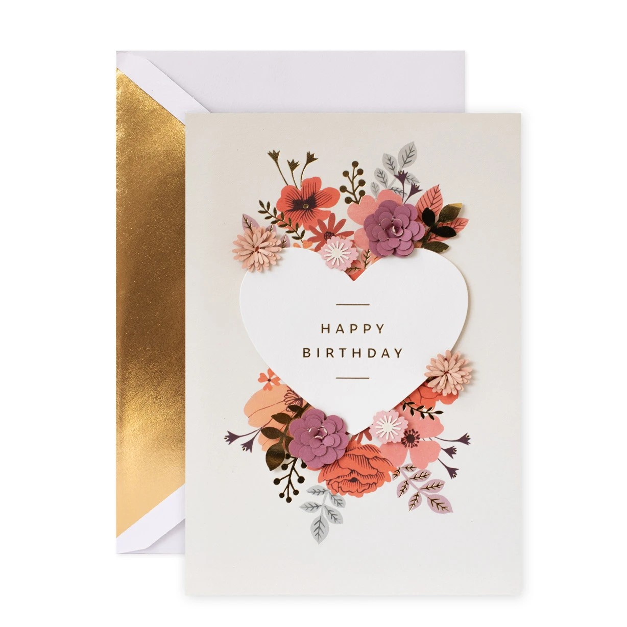 1 Hallmark Signature Birthday Card - Floral Heart, 1 of 3