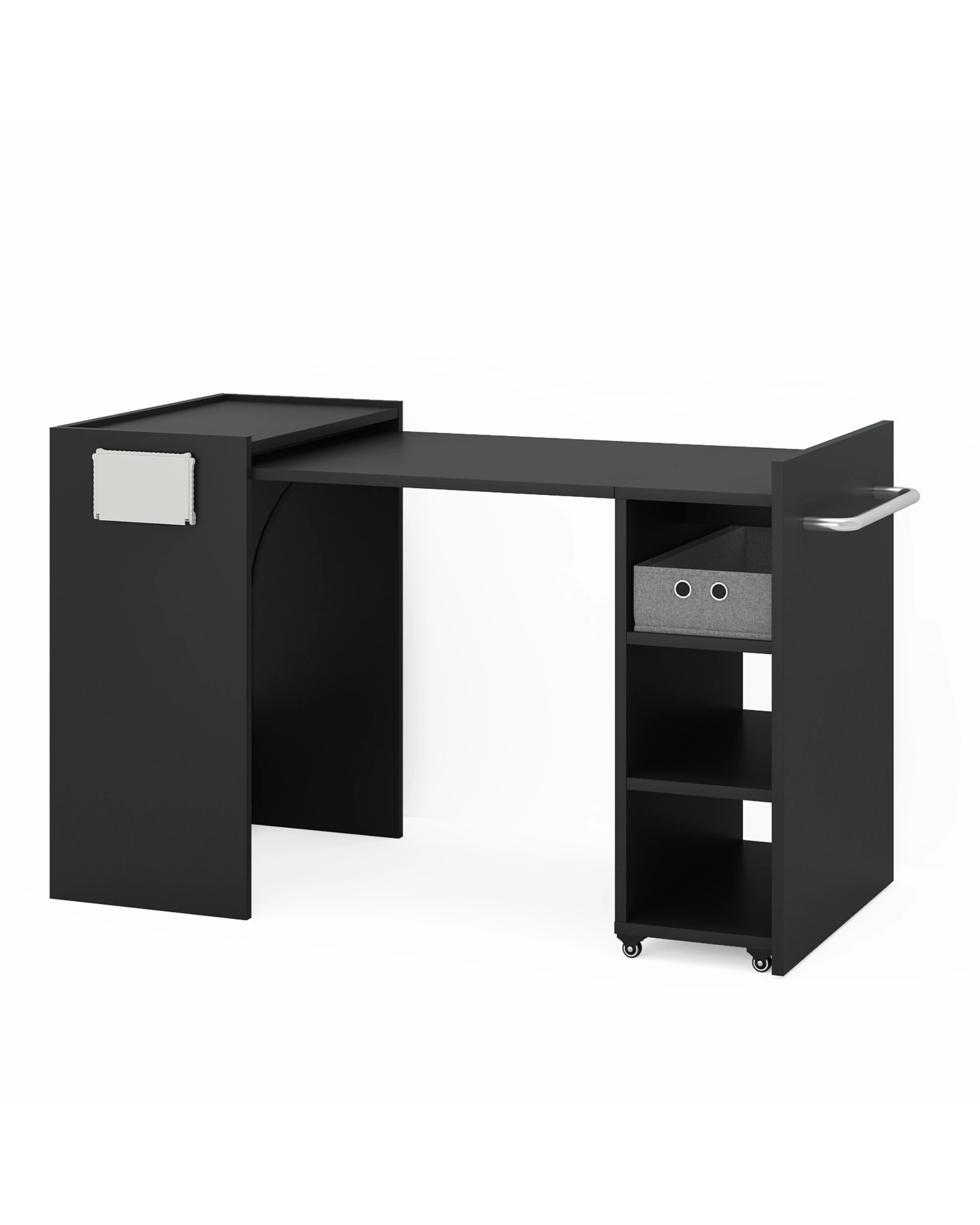 1 Advwin Computer Desk Folding Sewing Table - Black, 1 of 7