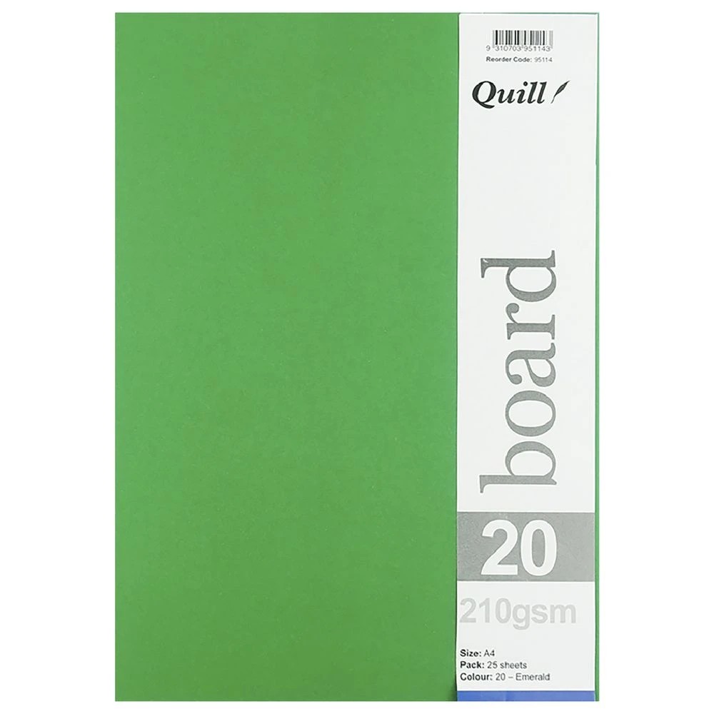 3 Quill A4 210gsm Board Emerald 25 Pack, 3 of 4