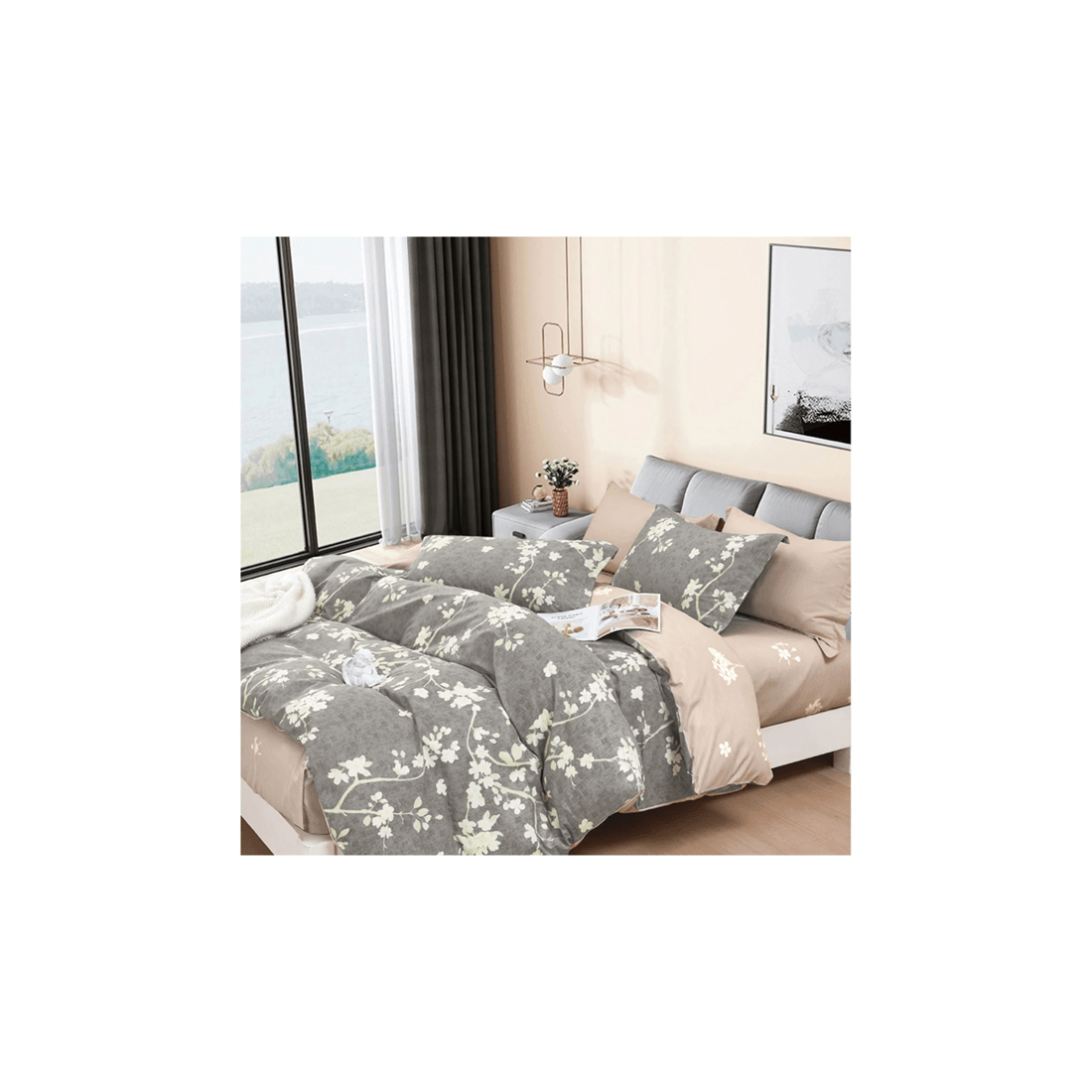 1 Ardor Amesbury King Quilt Cover Set Cotton Quilt Cover Layered Vine Bedding
 - King Bed, 1 of 3