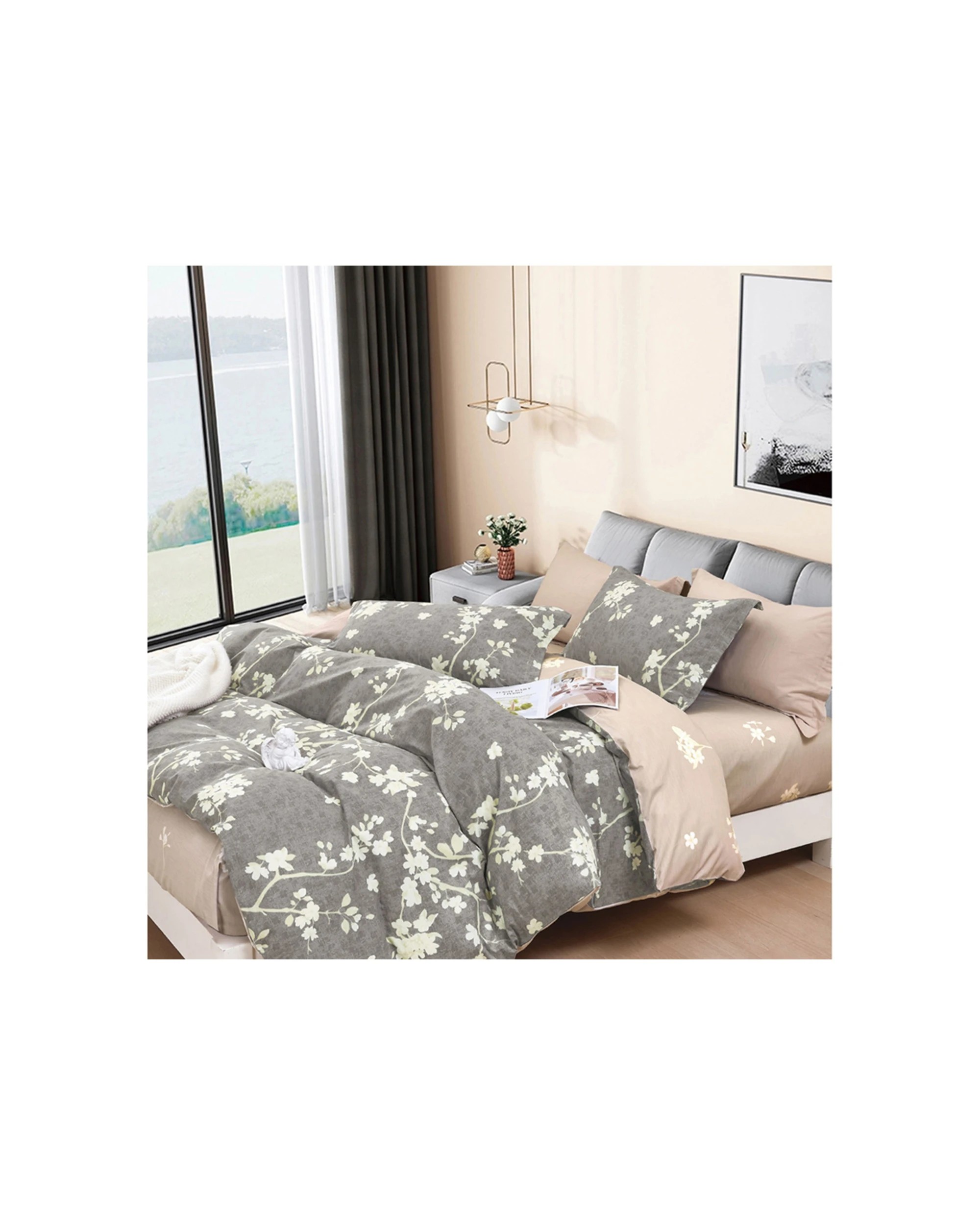 1 Ardor Amesbury King Quilt Cover Set Cotton Quilt Cover Layered Vine Bedding
 - King Bed, 1 of 3