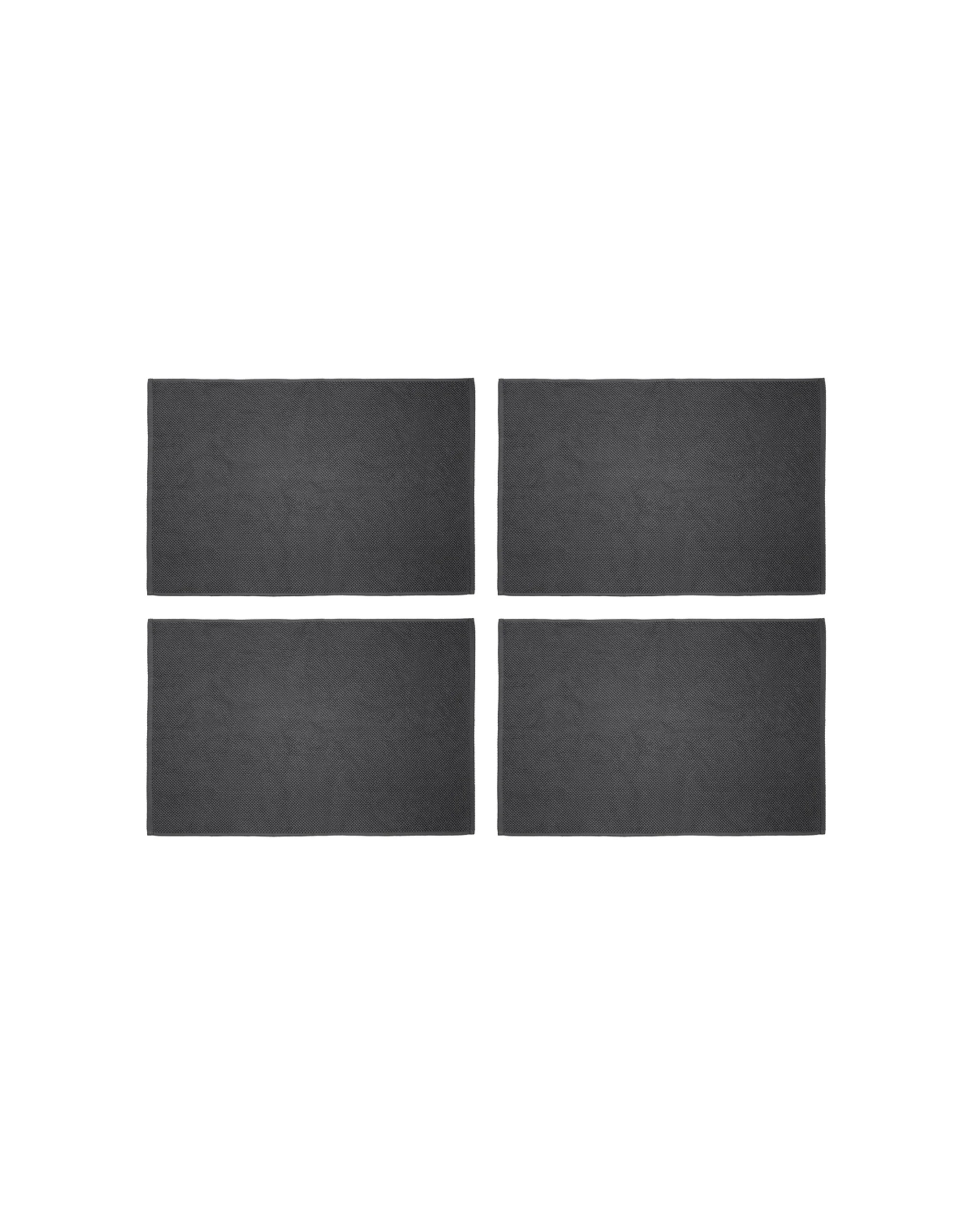 1 Bambury Angove 950gsm Soft Absorbent Cotton Bath Mat 4PK 50x80cm - Charcoal, 1 of 5
