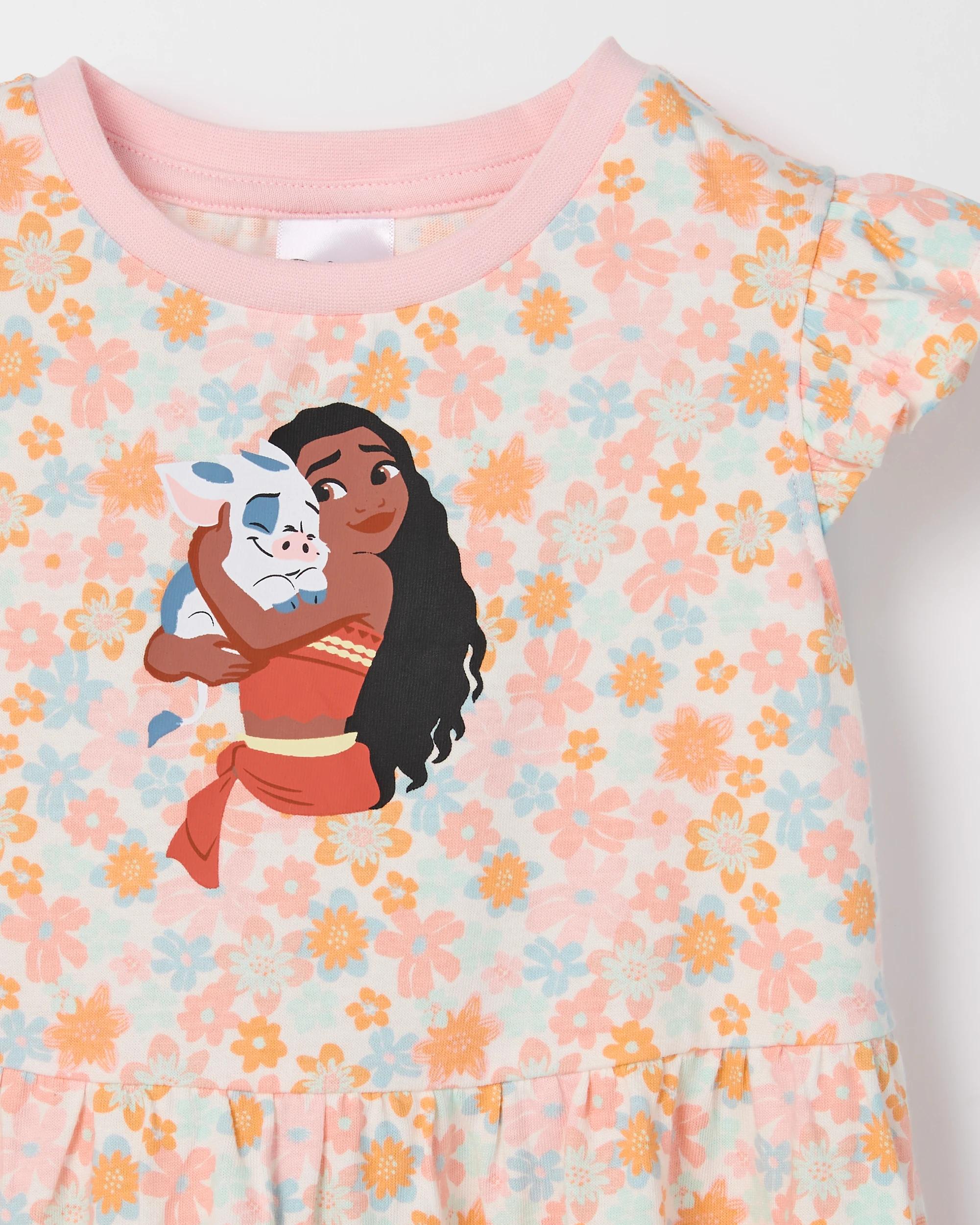 6 Disney Moana Australian Cotton Jersey Dress DITSY AOP MULTI, 6 of 6