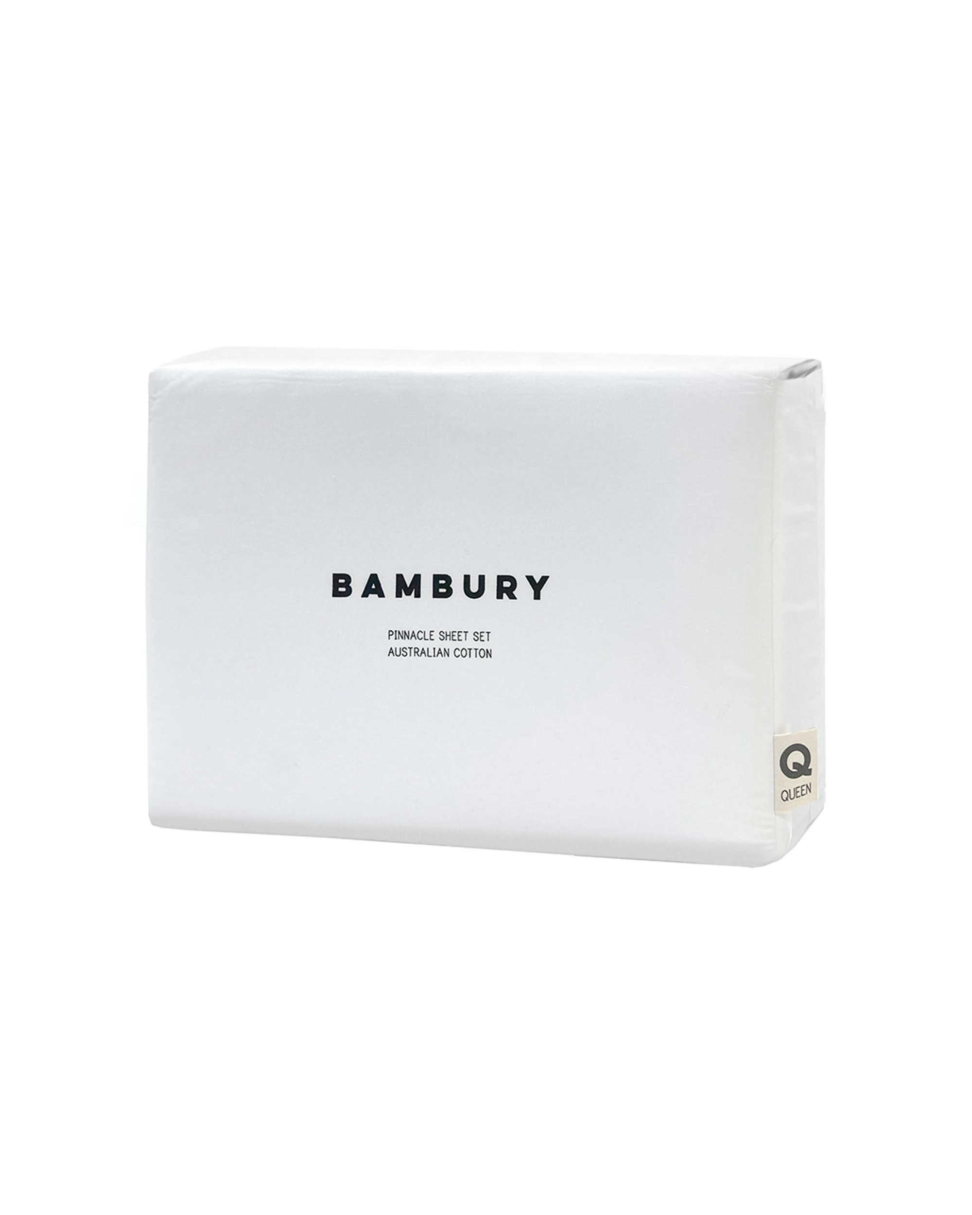 1 BAMBURY Pinnacle Sheet Set Australian Cotton - Single Bed - White, 1 of 3