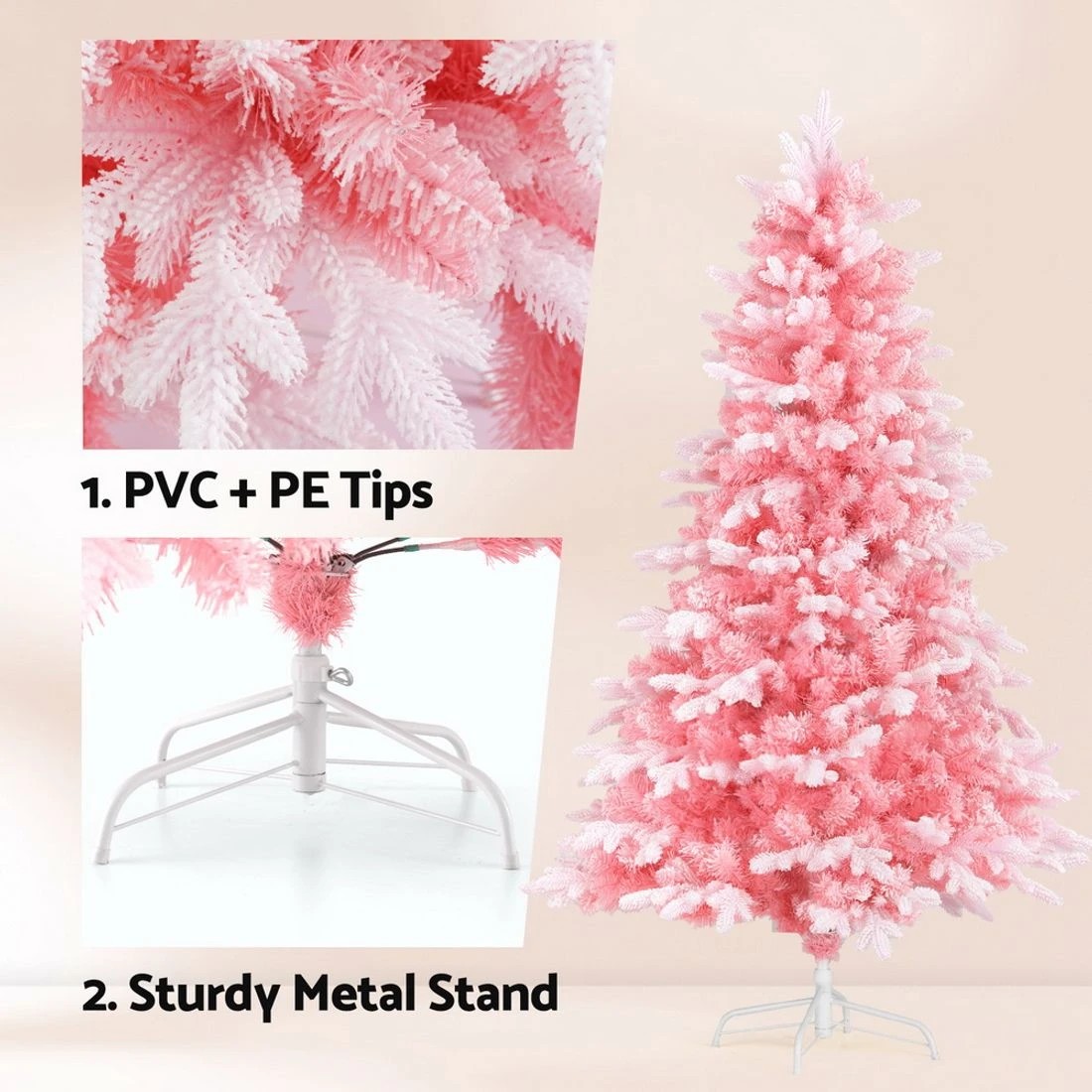 7 Jingle Jollys Christmas Tree 1.8m  Xmas Tree Snowy Party Decor 810 Tips - White, 7 of 7