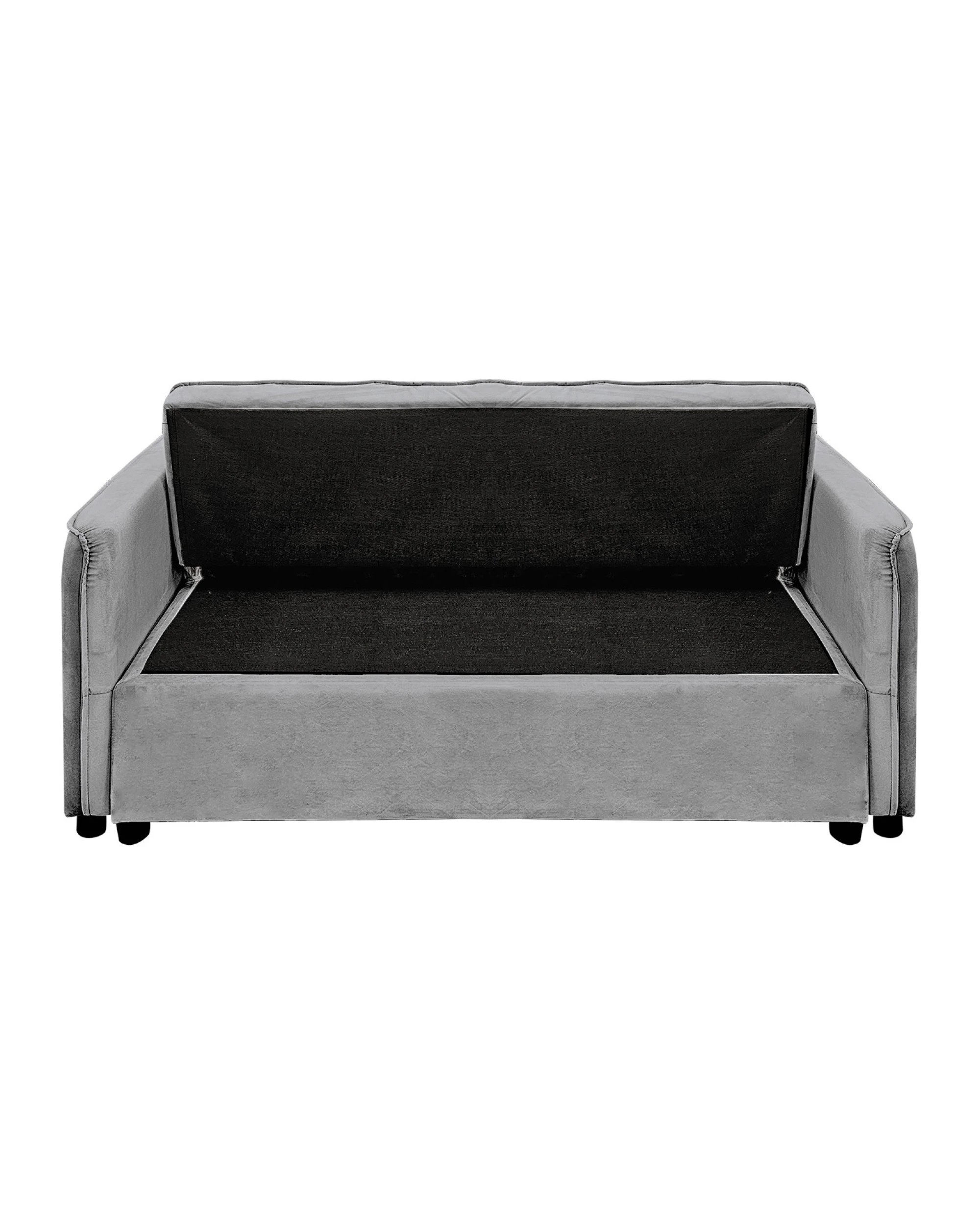 6 Sarantino Quincy 2-seater Velvet Sofa Bed In Dark Grey With Wooden Frame And Tufted Design, 6 of 9