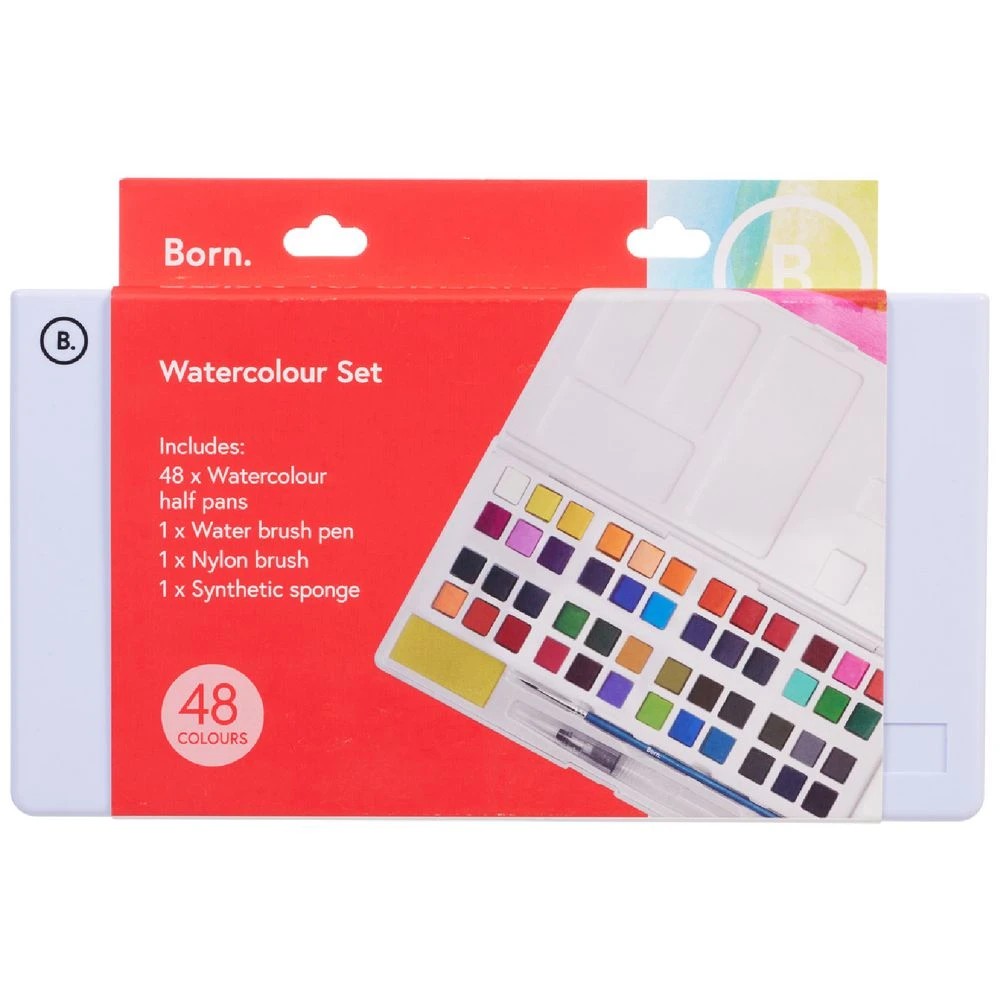 1 Born Watercolour Set 48 Pack, 1 of 4
