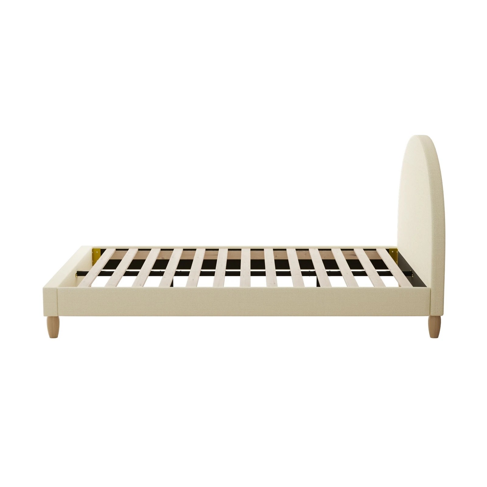 9 Oikiture Double Bed Frame Arched Beds Platform
 - Beige, 9 of 10