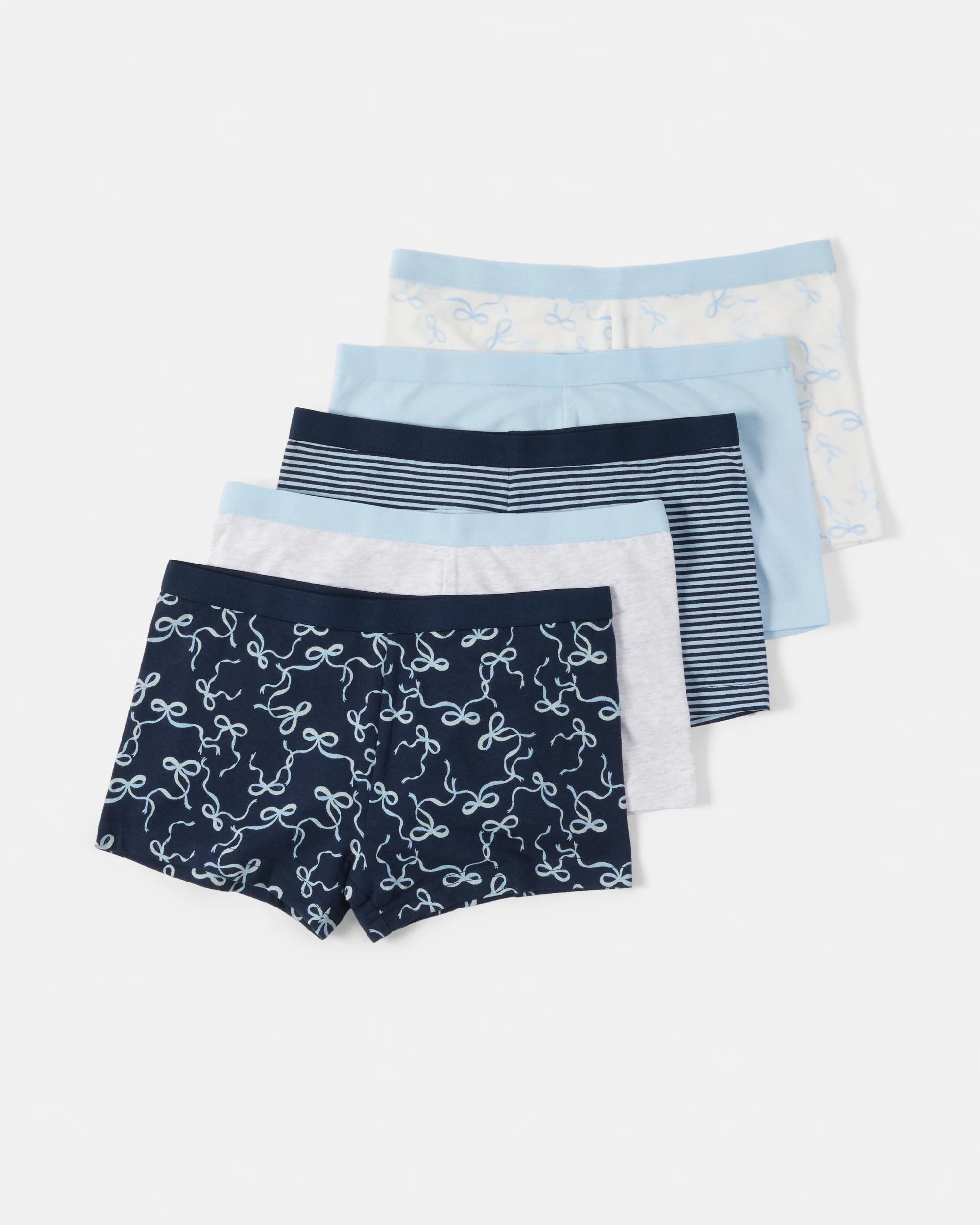 1 5 Pack Print Shorties Blu Shorti, 1 of 8