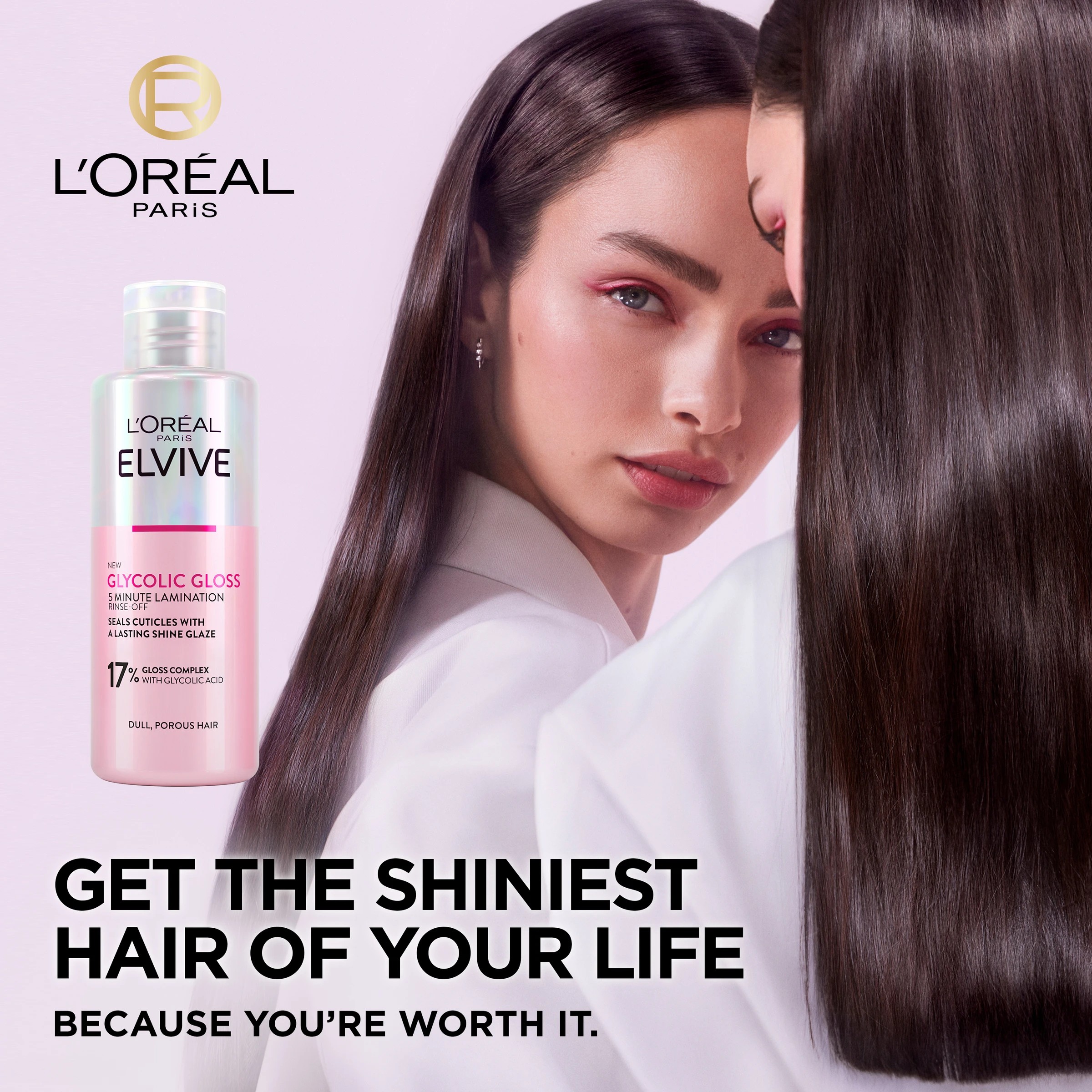 3 L'Oreal Paris Elvive Glycolic Gloss 5 Minute Lamination Treatment 200ml - 17% Gloss Complex with Glycolic Acid, 3 of 7