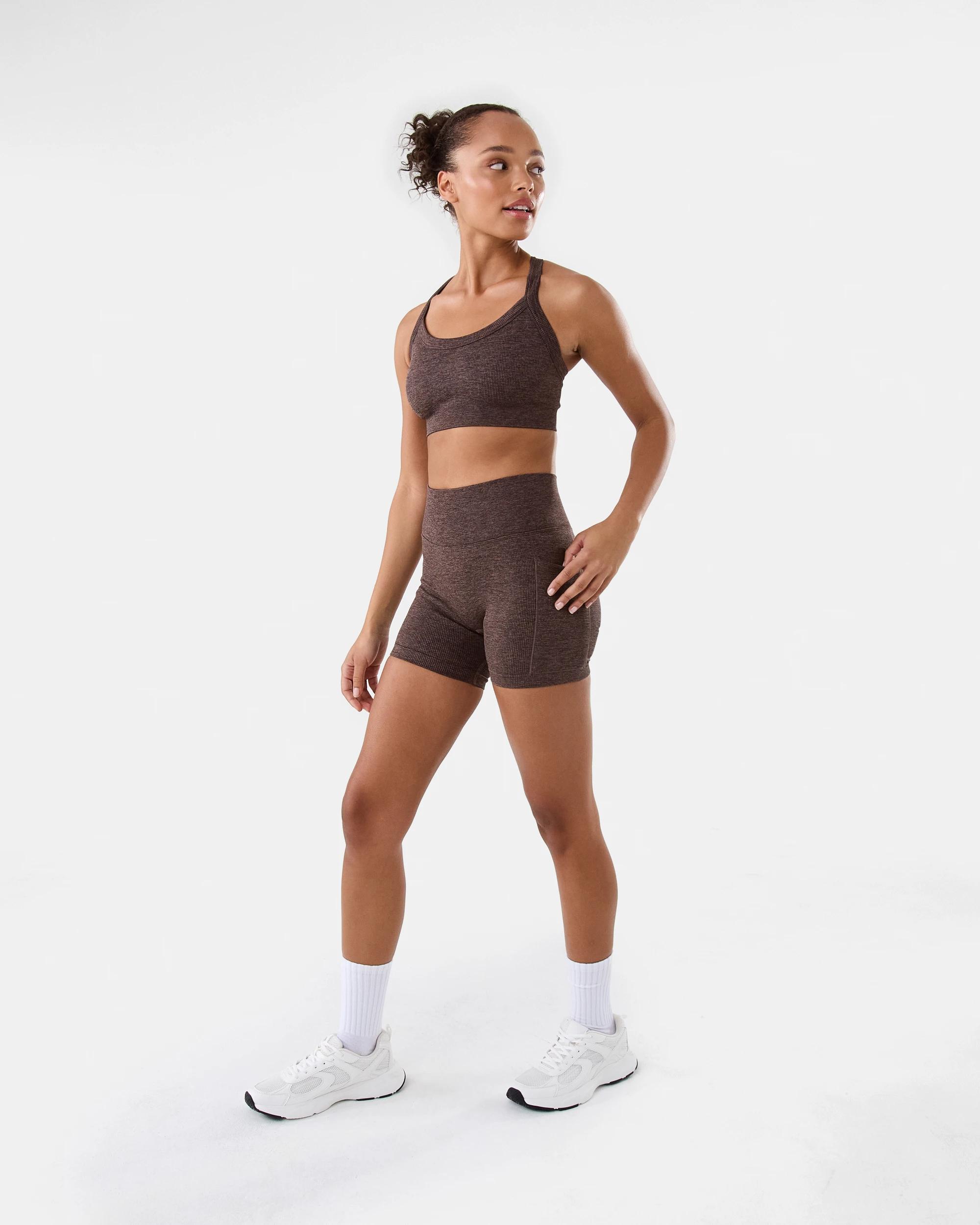 3 Active Womens Seamfree Support Crop Top Drk Espres, 3 of 9