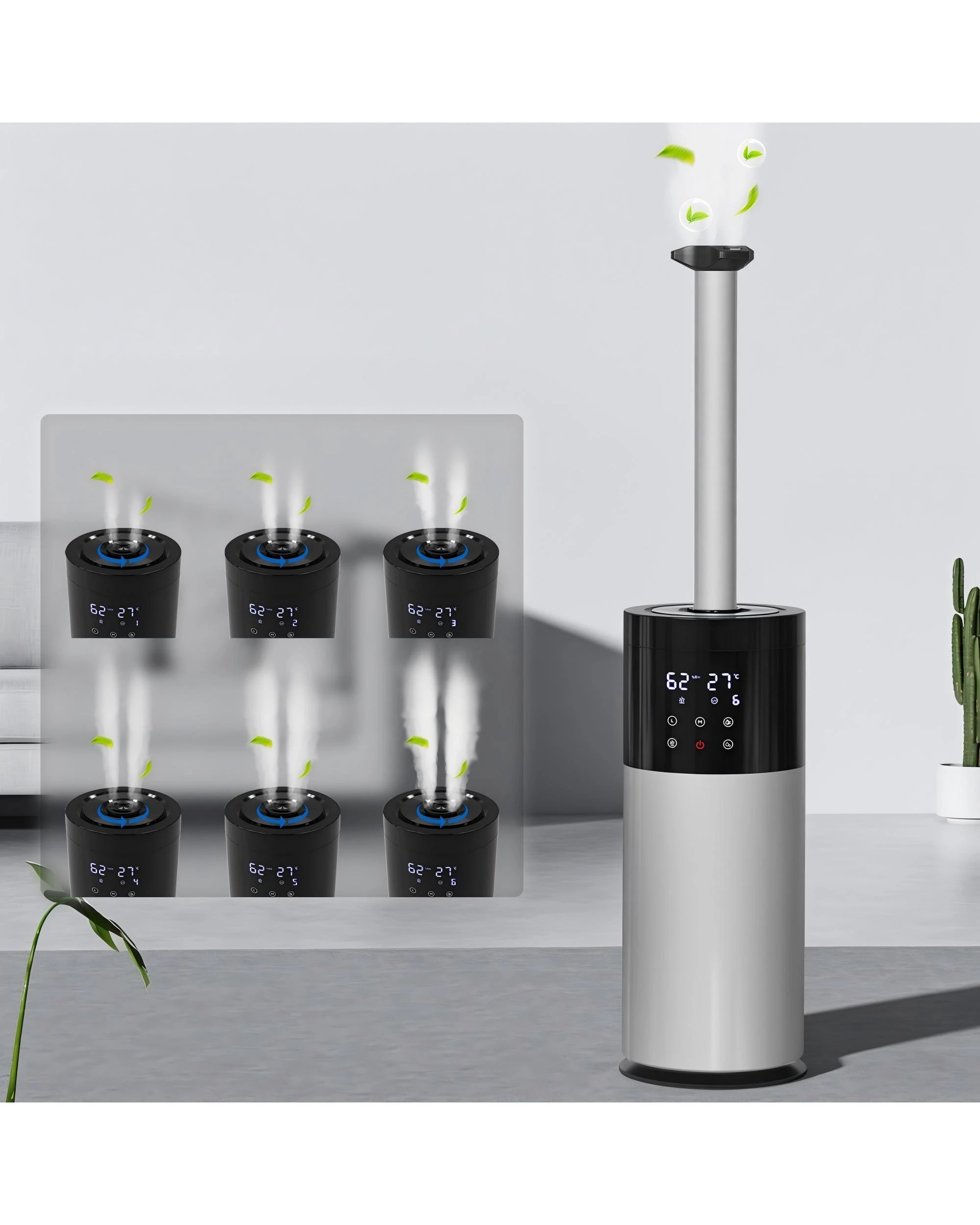 5 Advwin 13l Humidifier For Large Room, Smart Cool And Warm Mist Humidifiers With Top-fill, Night Light, Sleep Mode, 5 of 8