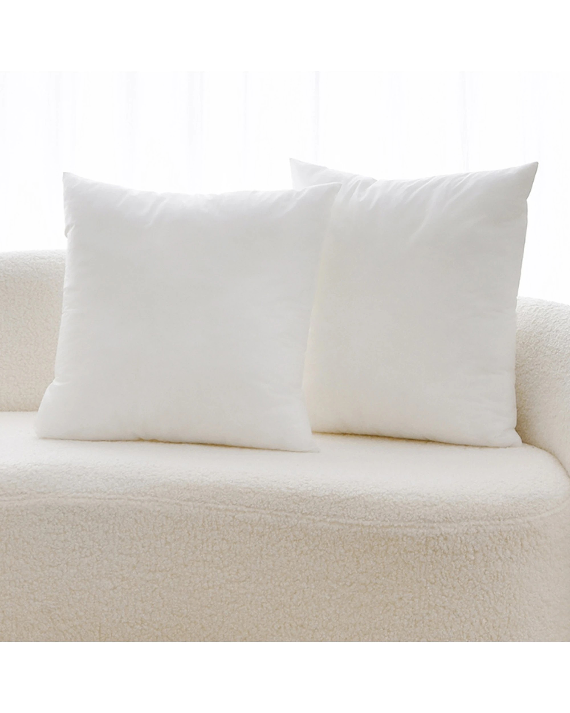1 Dreamaker Square Cushion Insert Polyester Fill Twin Pack 45x45cm - White, 1 of 9