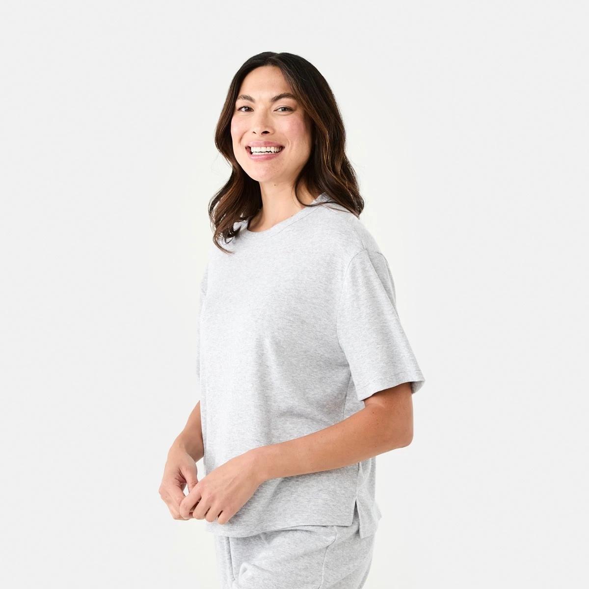 2 Rib Comfort T-shirt SILVER MARLE, 2 of 7