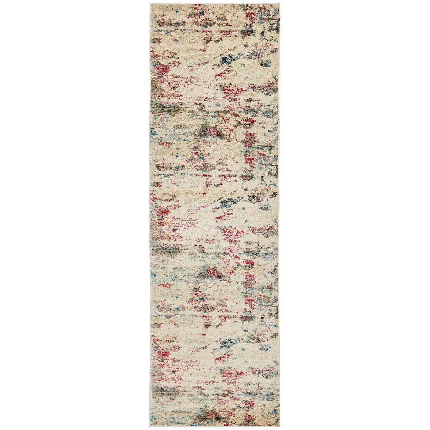 2 Common Ground Rugs Wonderland 400x80cm - Large Runner Power Loomed Pet Friendly Rug - Pink, 2 of 9