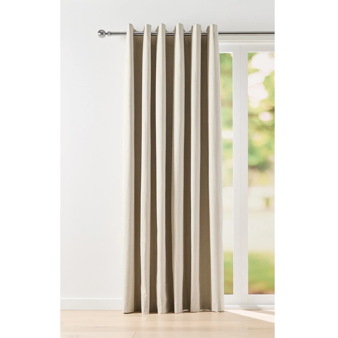 1 Monaco Wide Width Eyelet Block Out Curtain - Natural - 240cm x 213cm, 1 of 6