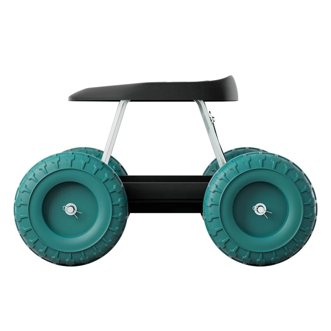 3 Gardeon Garden Cart Rolling Stool with Wheels Gardening Helper Seat Farm Yard - Black, 3 of 4