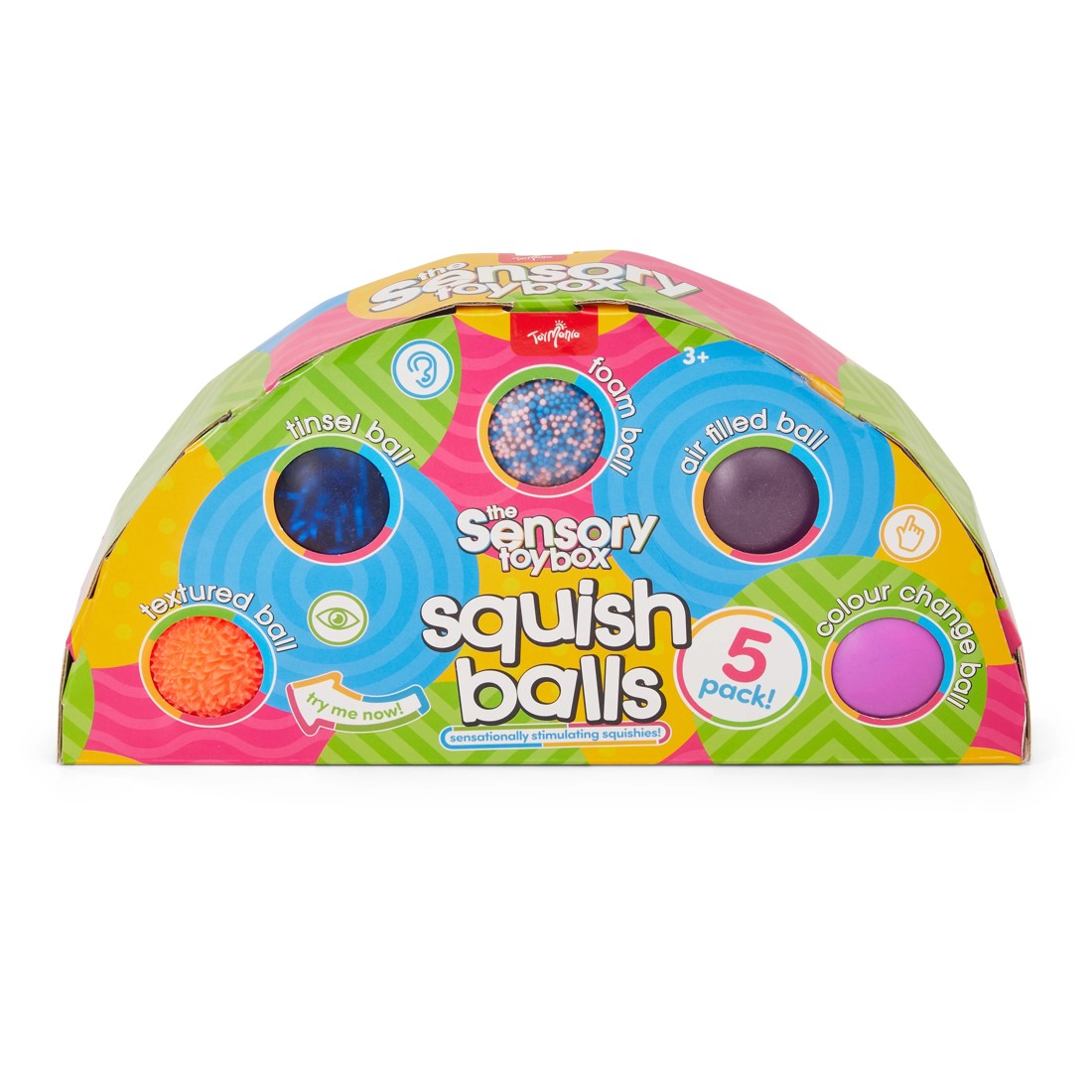 1 5 Pack ToyMania the Sensory Toy Box Squish Balls, 1 of 8