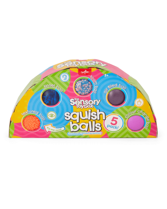 5 Pack ToyMania the Sensory Toy Box Squish Balls
