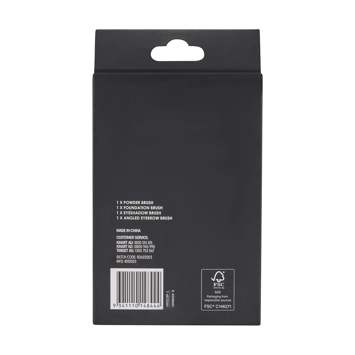 6 OXX Cosmetics 4 Pack Mini Brush Set - Black, 6 of 6