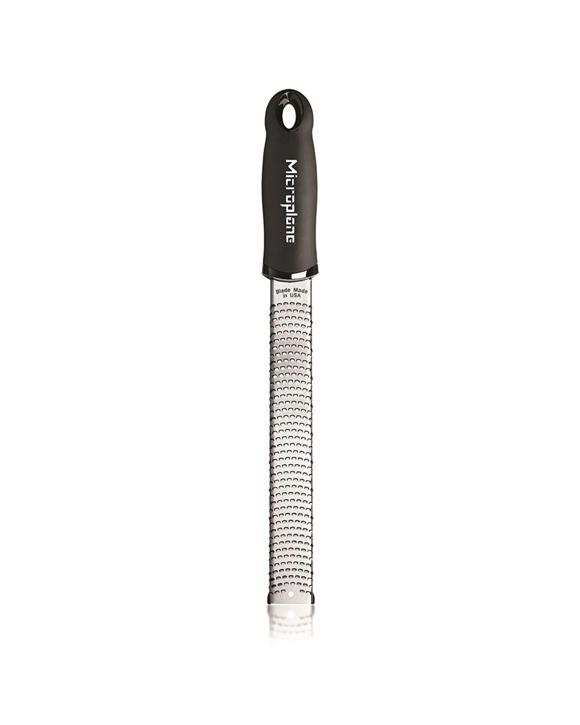Microplane Premium Zester Grater Ergonomic Rubber Handle Dishwasher Safe - Black