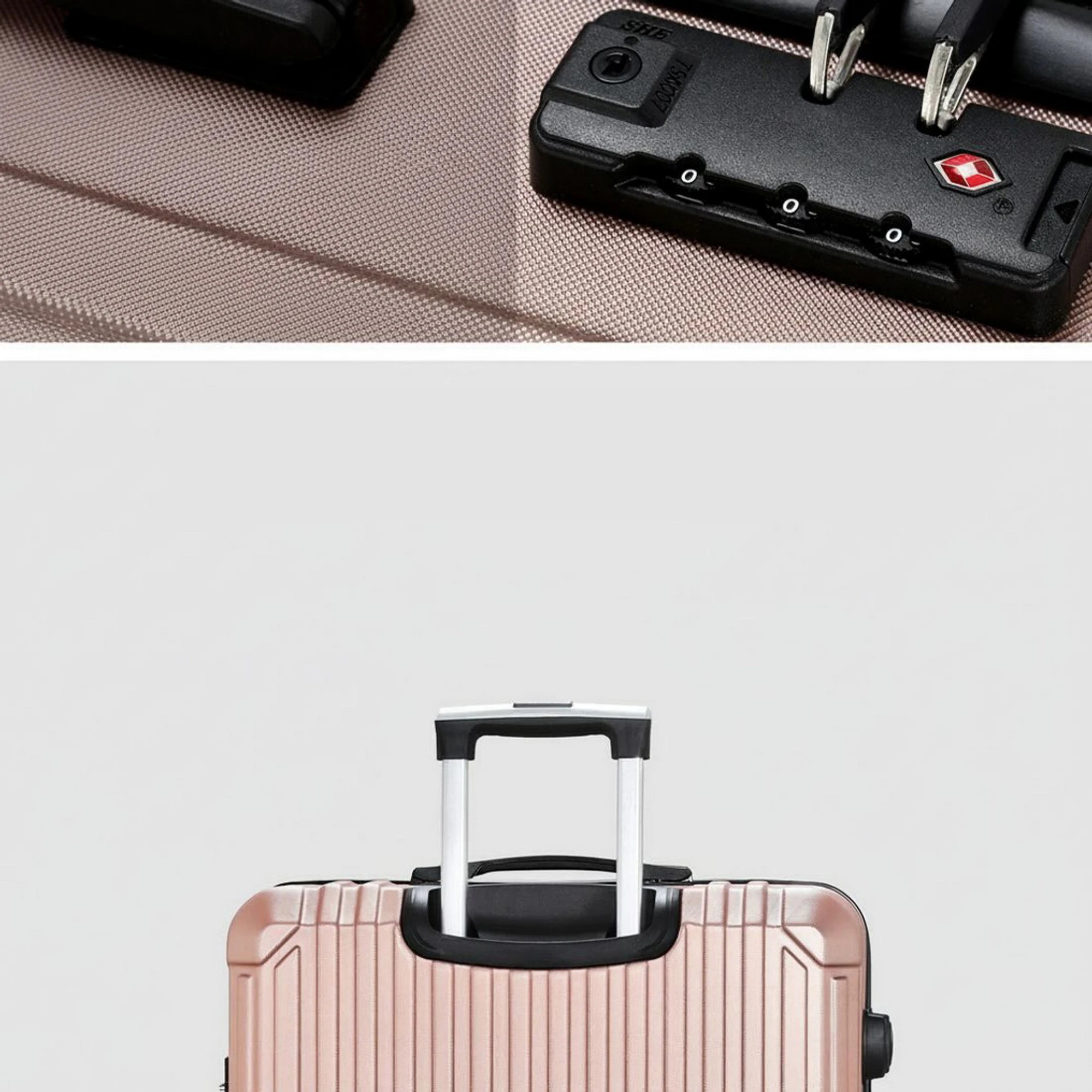 4 Wanderlite 28" Luggage Travel Suitcase Set TSA Carry On Hard Case Rose - Orange, 4 of 6