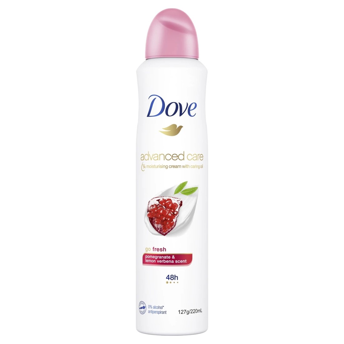 1 Dove Advanced Care Go Fresh Antiperspirant Aerosol Deodorant 220ml - Pomegranate & Lemon Verbena Scent, 1 of 10