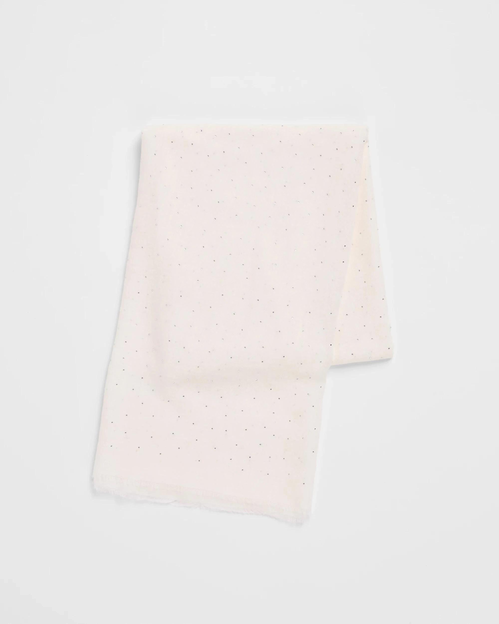 1 Target Woman Lightweight Embellished Scarf CREAM, 1 of 2