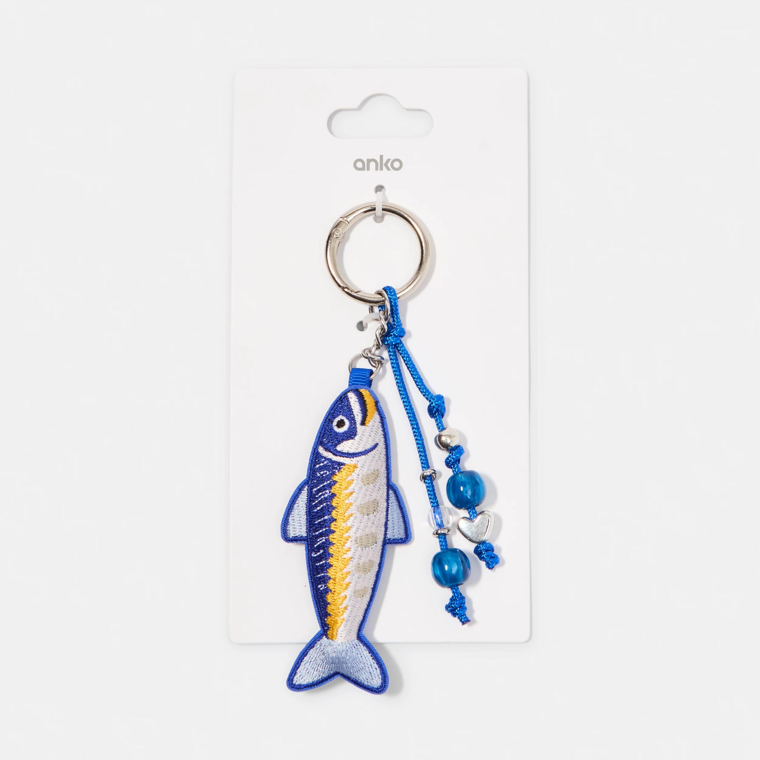 3 Sardine Charm Keyring - Blue Blue, 3 of 3