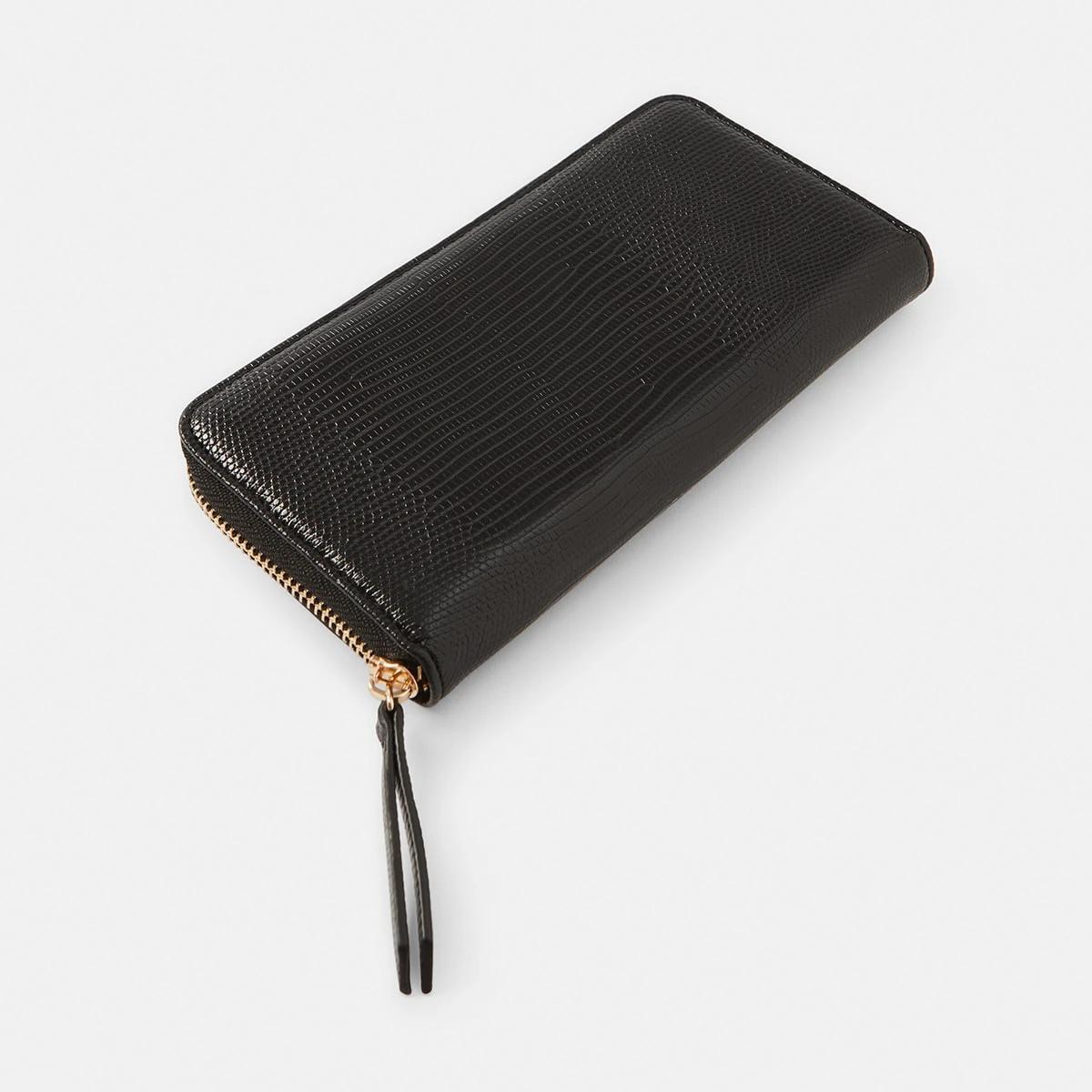 3 Large Zip Purse Black, 3 of 4