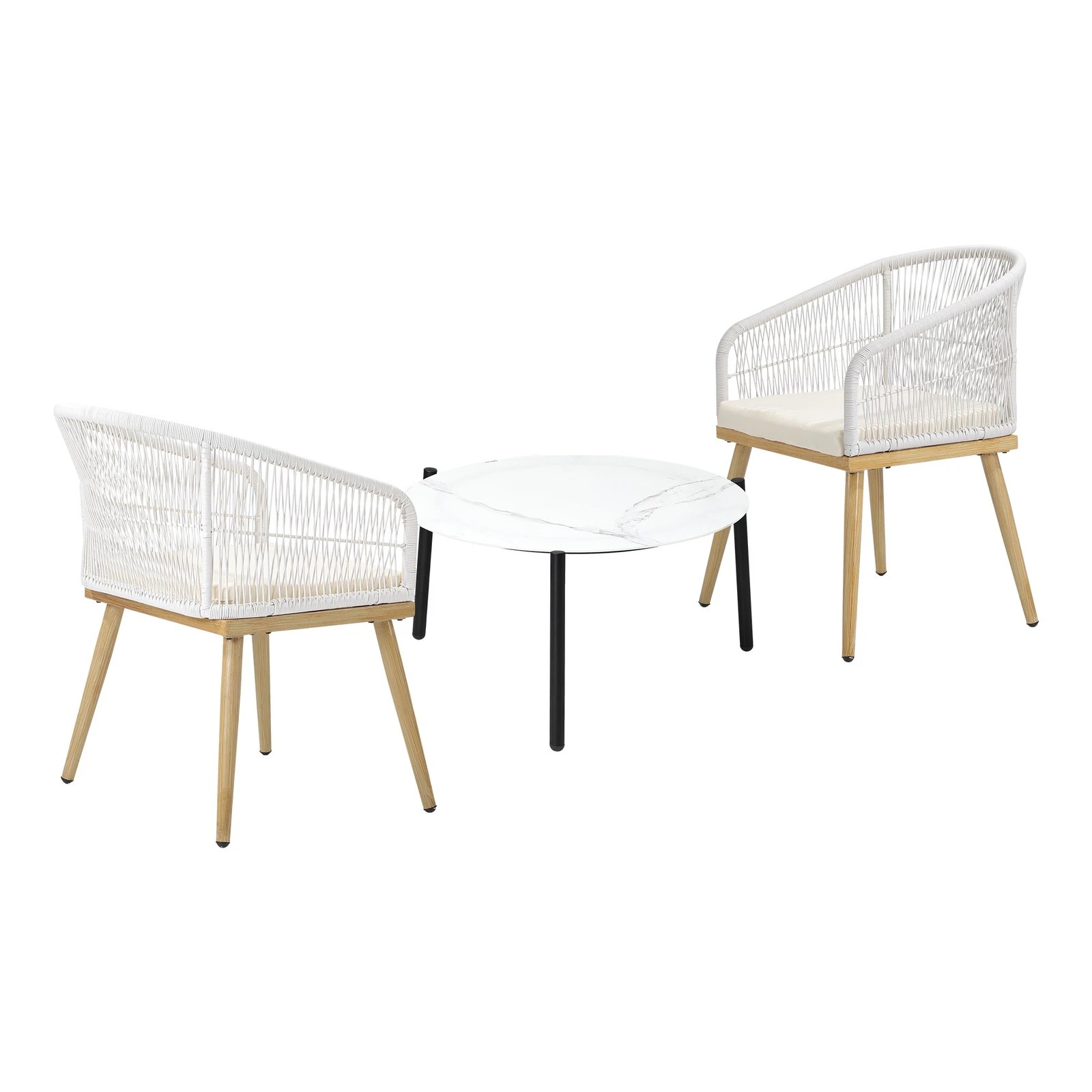 5 Livsip 3 Piece Outdoor Patio Setting Bistro Set Lounge Furniture Sets 70cm Table
 - Multi, 5 of 9