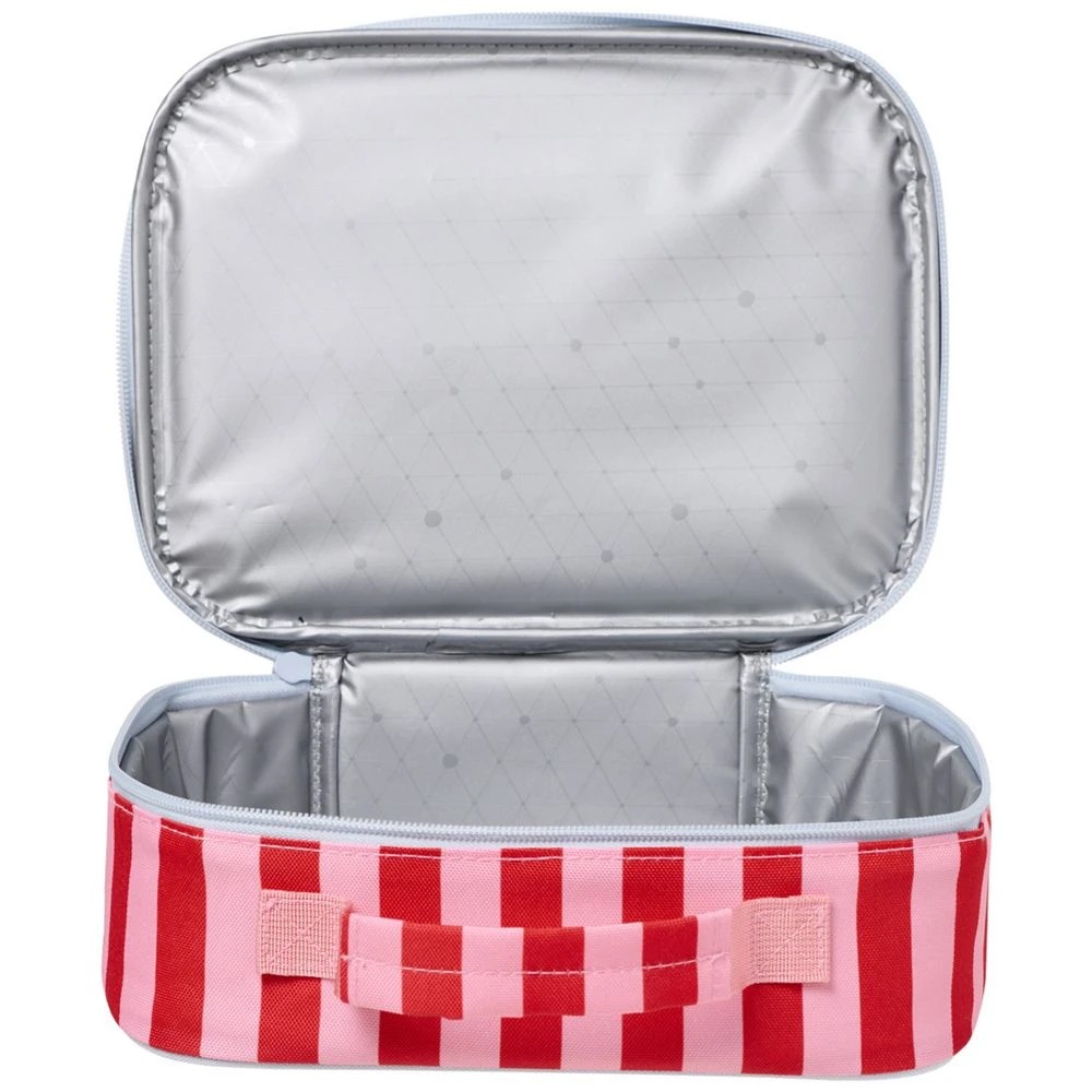 2 Studymate Lunch Bag Pink and Red Stripe, 2 of 2