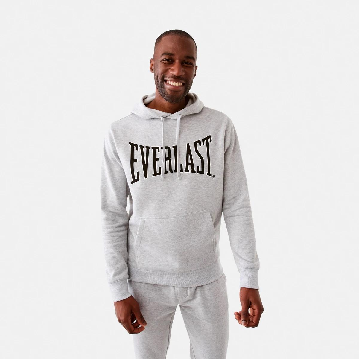 1 Everlast Mens Classic Sport Hoodie Grey Marl, 1 of 7