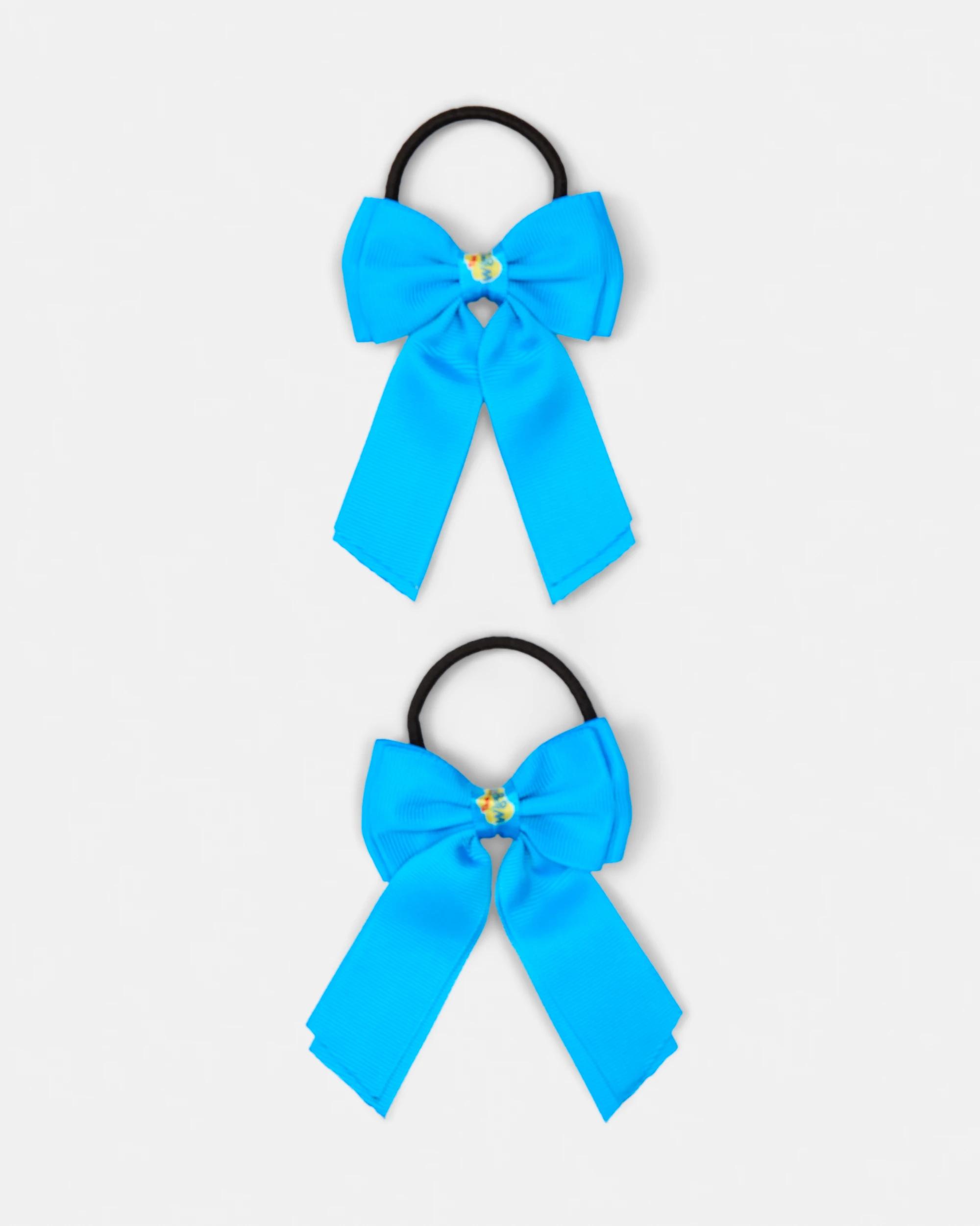 2 2 Pack Wiggles License Bow Hair Ties - Blue Blue Bow, 2 of 2