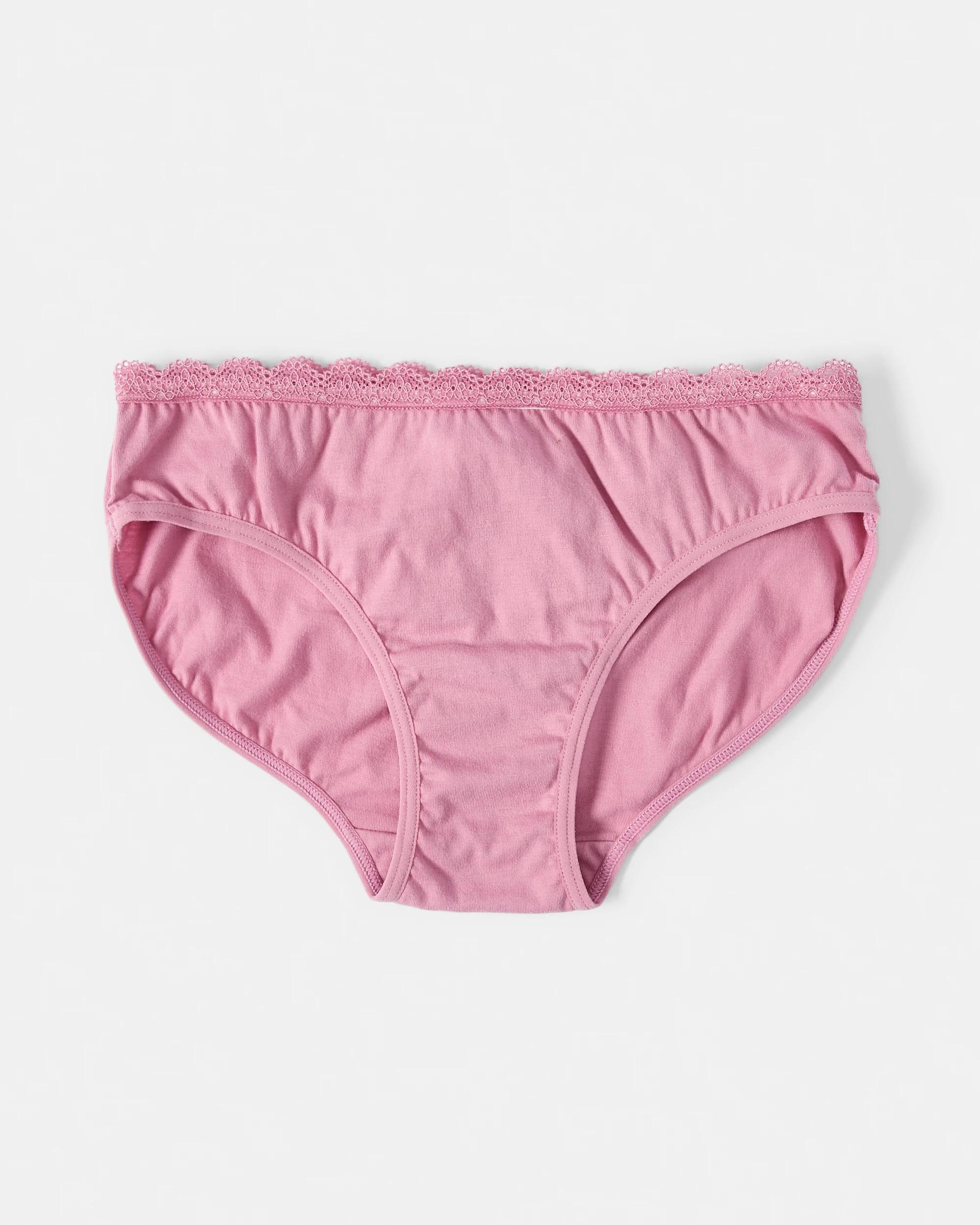 3 5 Pack Lace Trim Briefs Wht Brief, 3 of 7