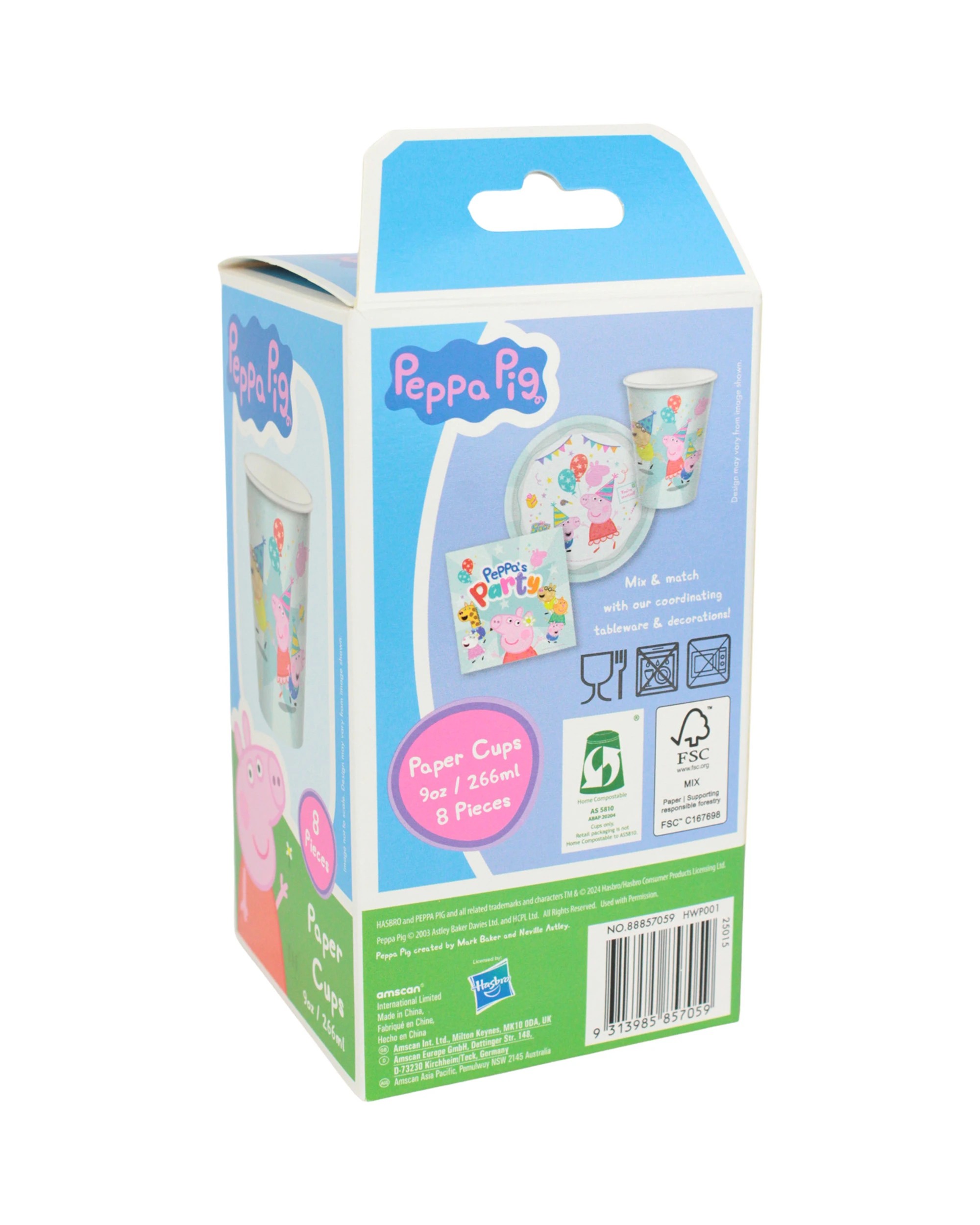 4 Amscan Peppa Pig Party Paper Cups Pack of 8, 4 of 4