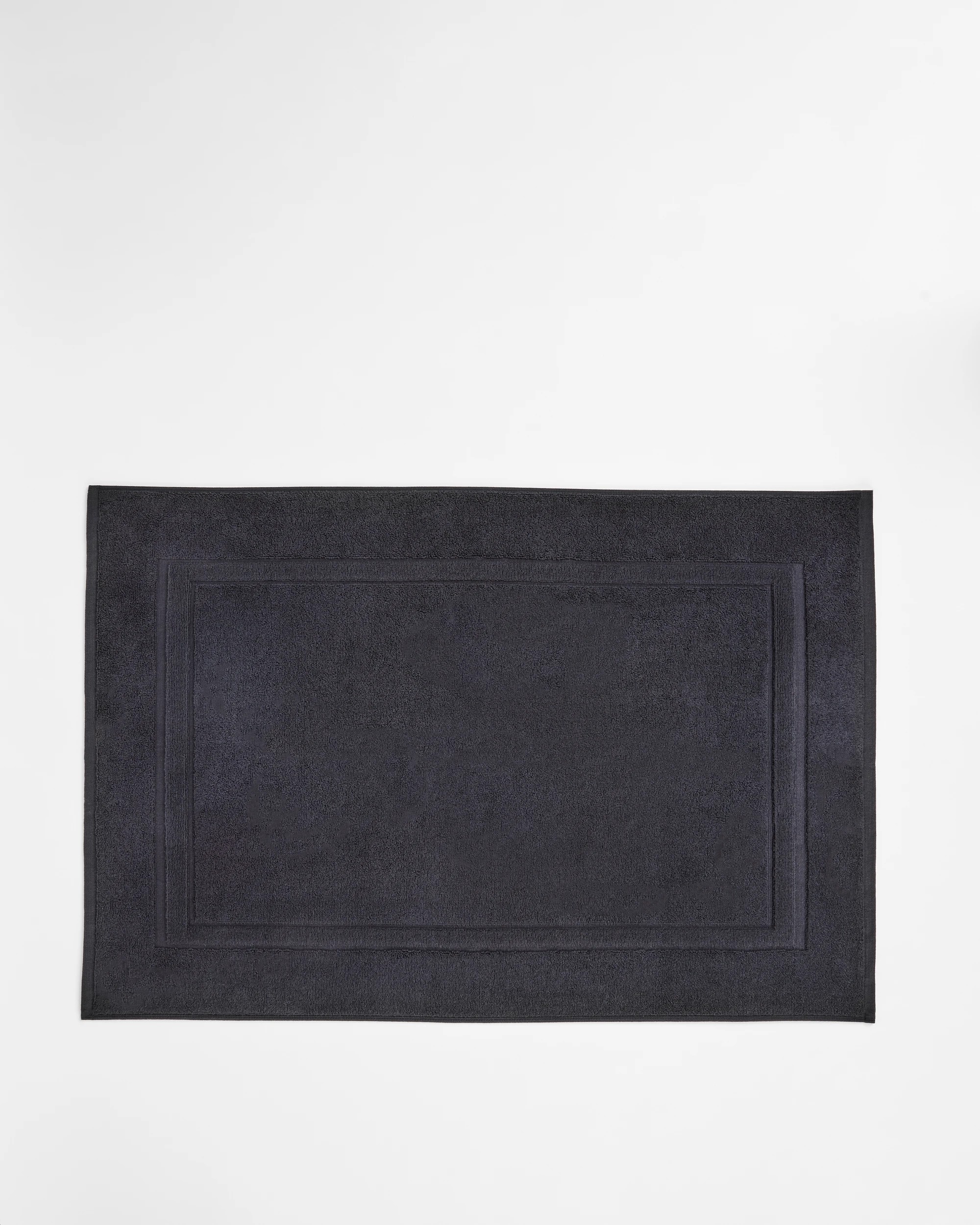 1 Grandeur Australian Cotton Bath Mat - Black, 1 of 2
