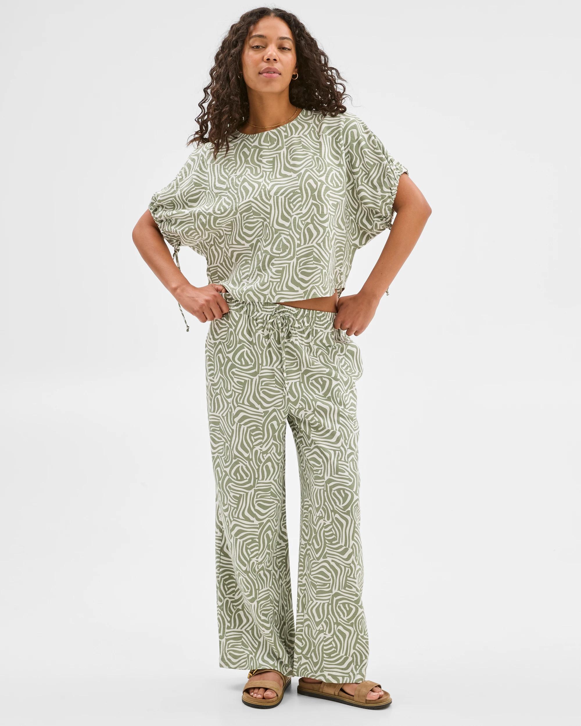 1 Target Tie Sleeve Blouse ABSTRACT PRINT, 1 of 6