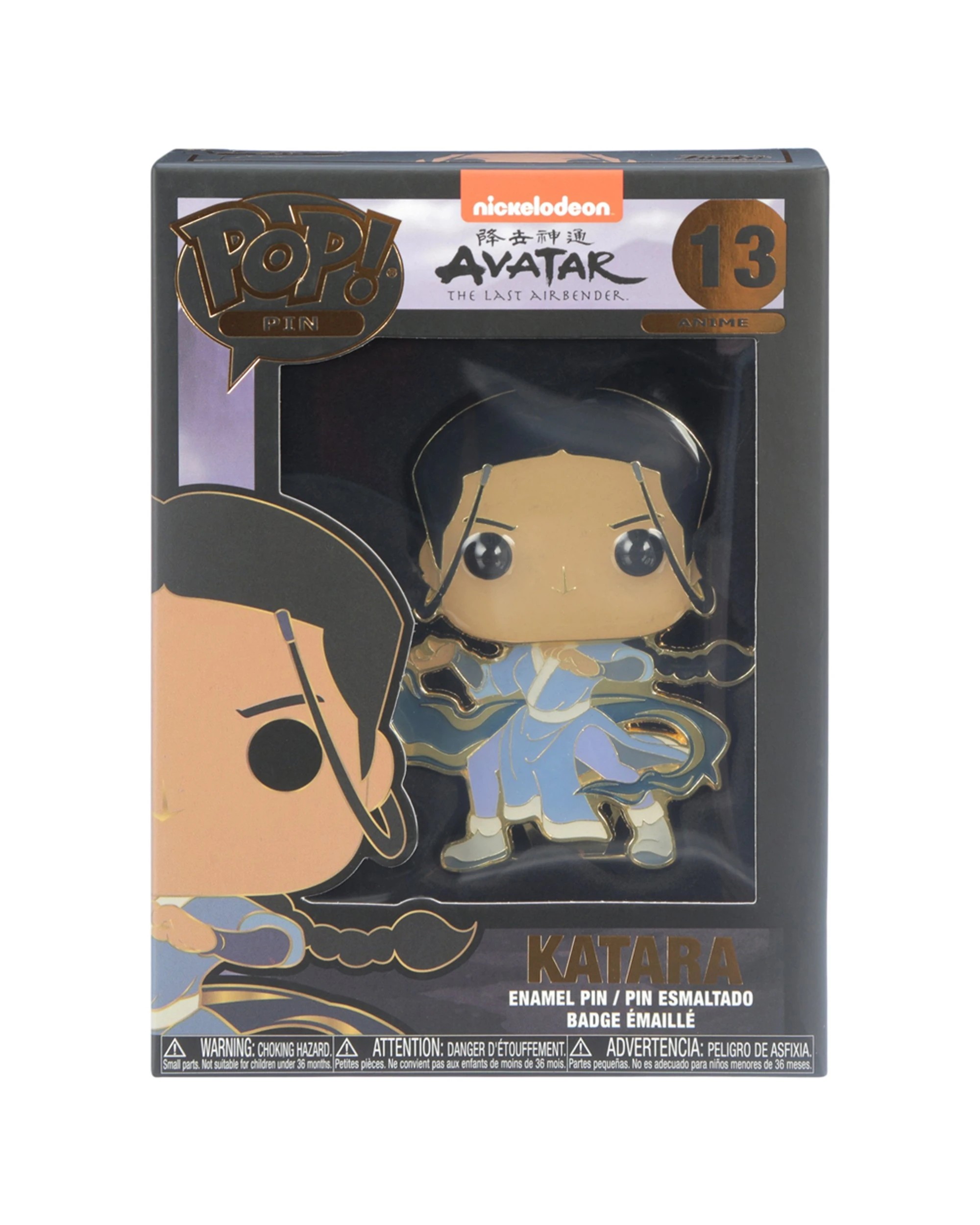 3 Pop Enamel Pin Avatar The Last Airbender Pin Katara 10cm Collectible Window Box - Multi, 3 of 3